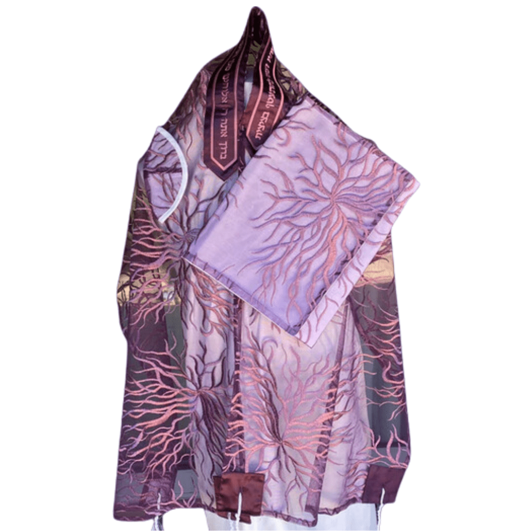 Burgundy Tree of Life Tallit、mySite、elrpsem3k