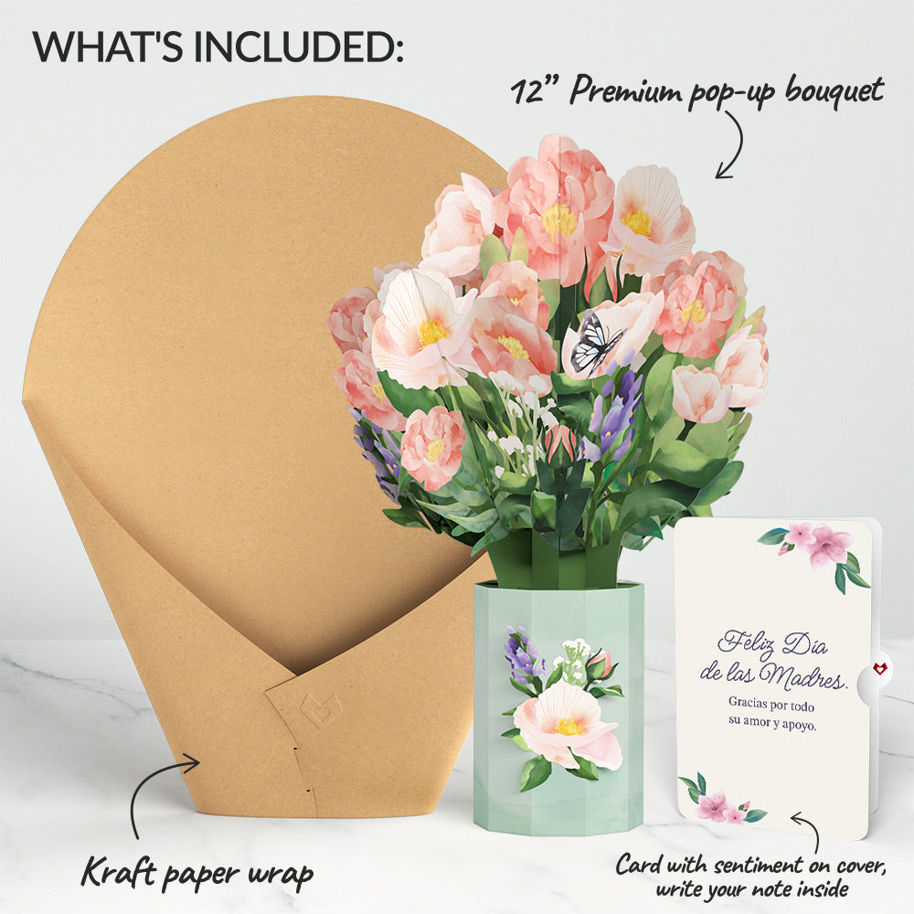 Peony Mother's Day Bouquet and Sentiment Set for Spanish Mom、mySite、solidvoid