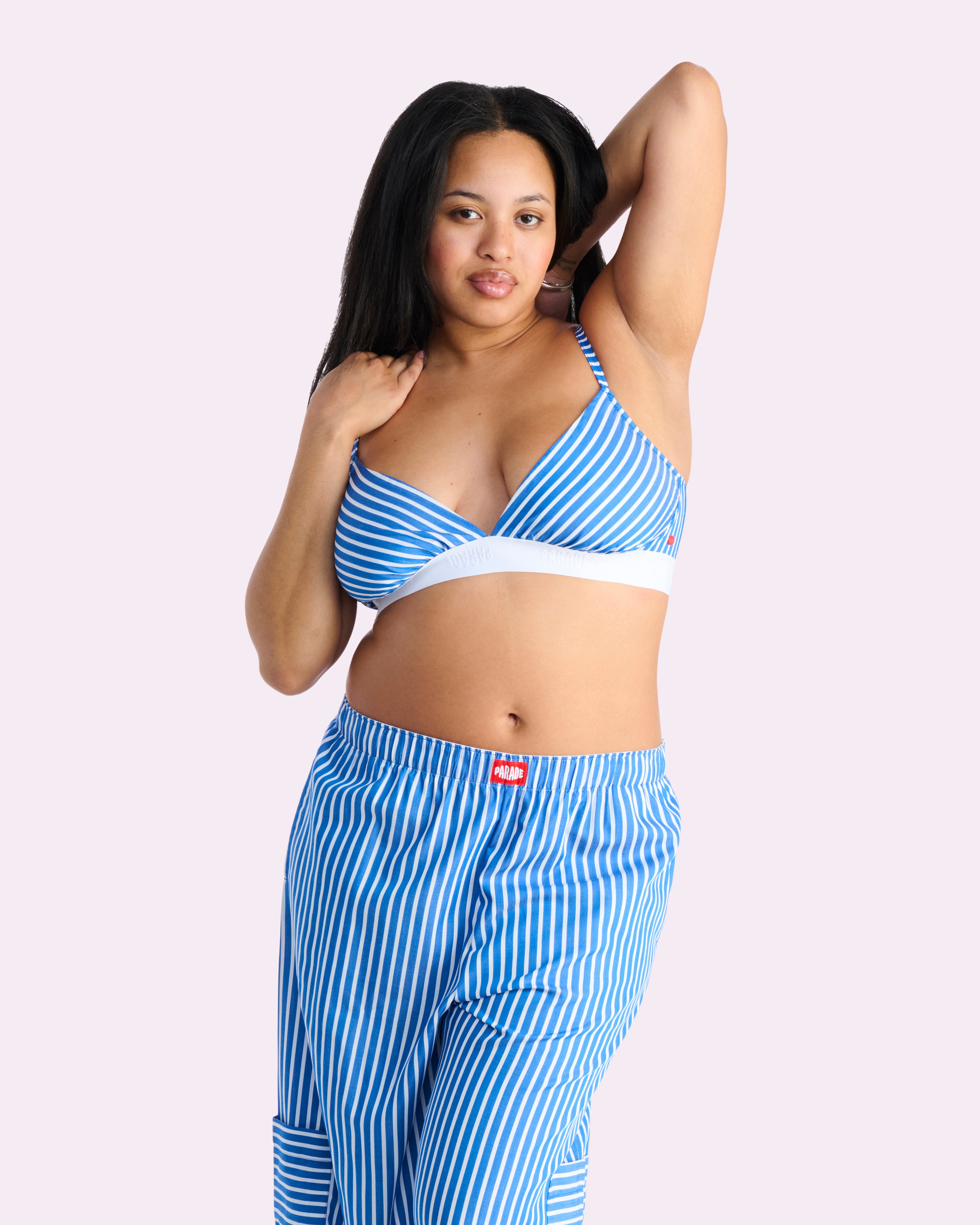 Parade Poplin Wide Leg Lounge Pants | Parade Poplin (Paradise Stripe)、mySite、bengalsvssteelers