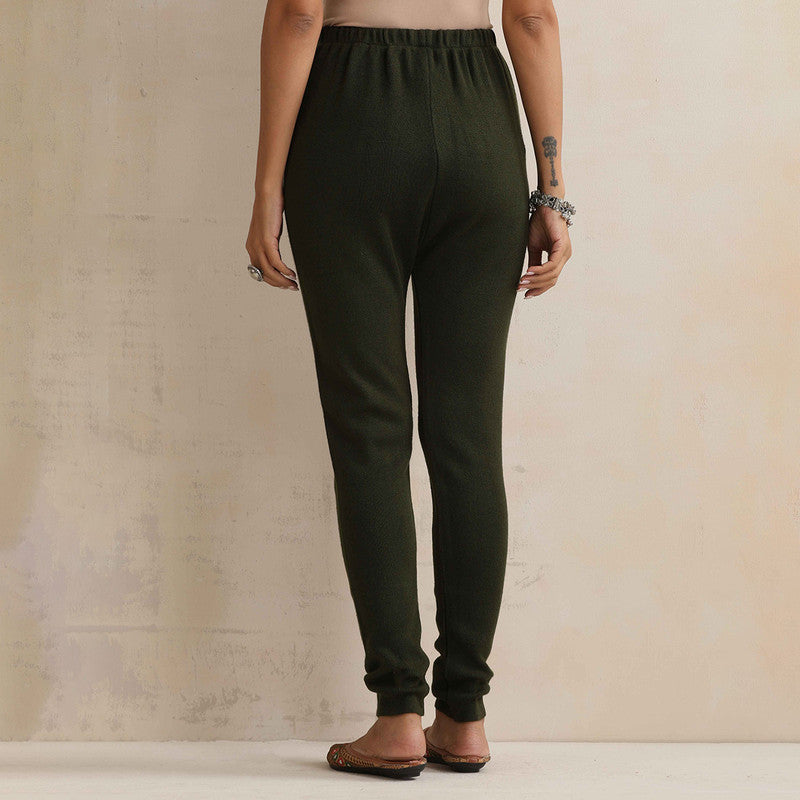 Woolen Solid Leggings For Women | Green、mySite、camillekostekn