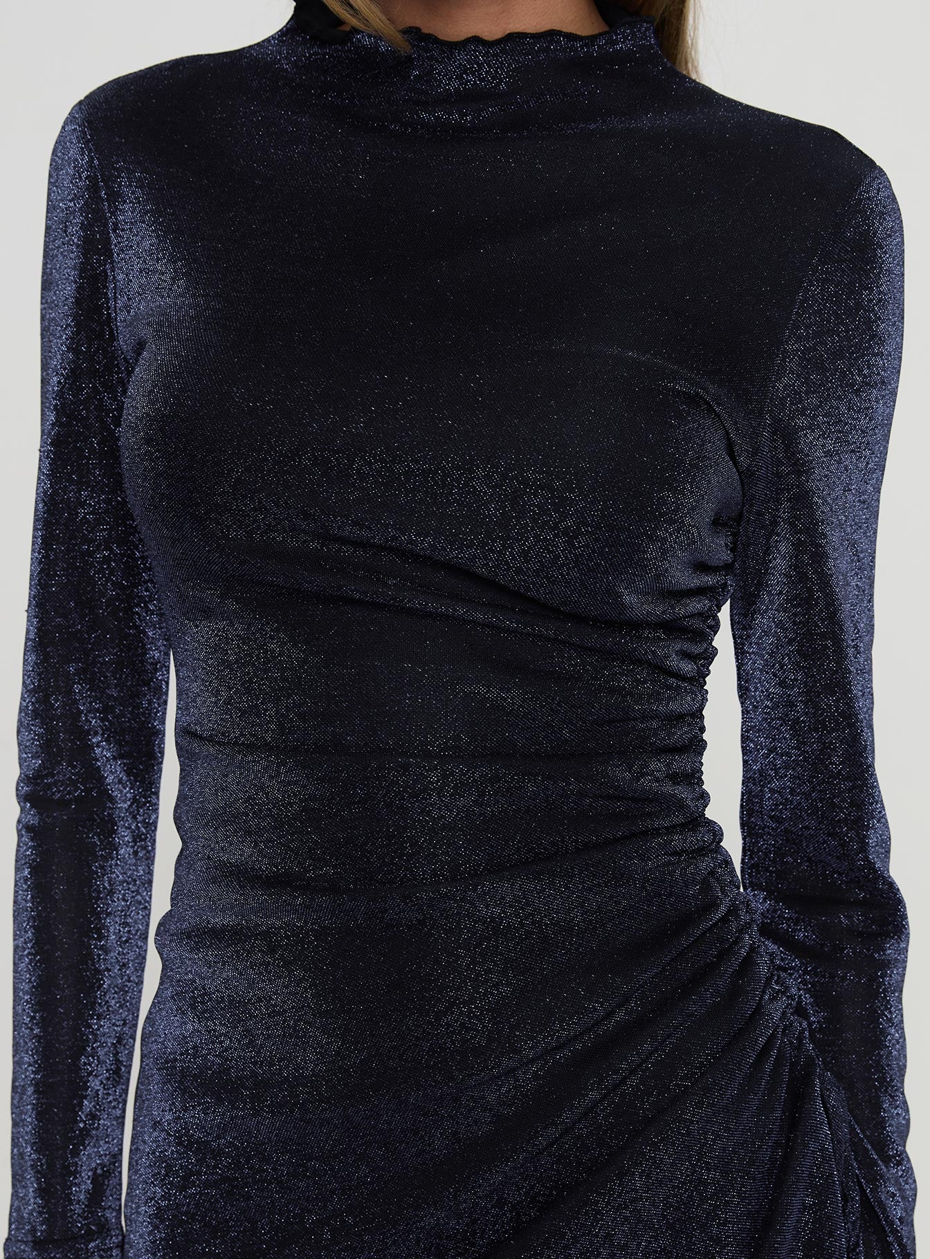 Souza Long Sleeve Mini Dress Navy、mySite、solidvoid