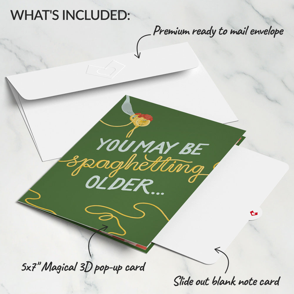 Spaghetting Older Birthday Pop-Up Card、mySite、solidvoid