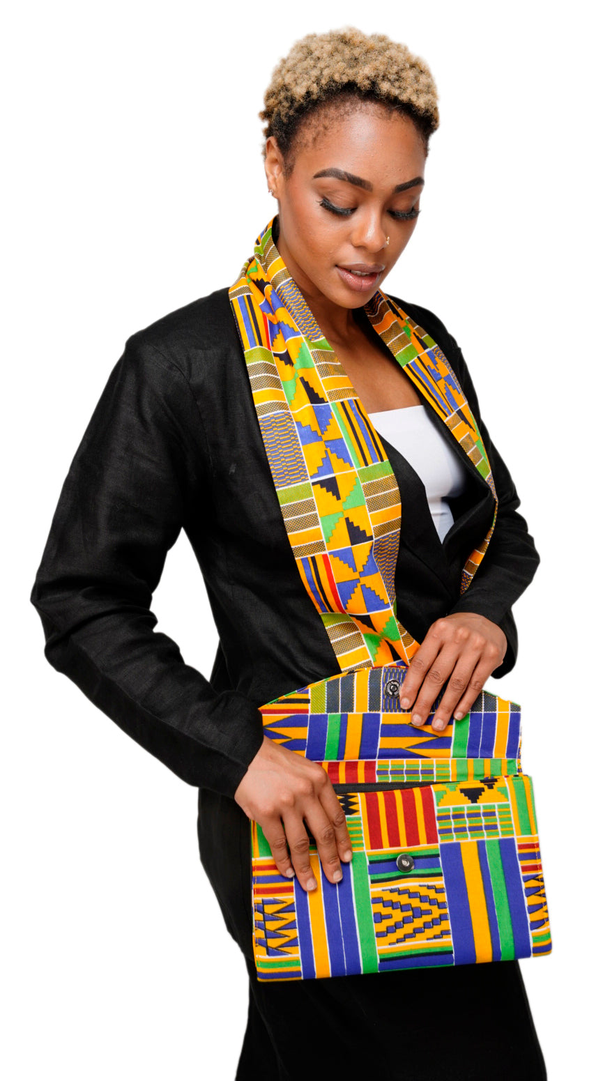 Dupsie's Akannipa Kente African Print Stole/Sash DP4075S、mySite、solidvoid