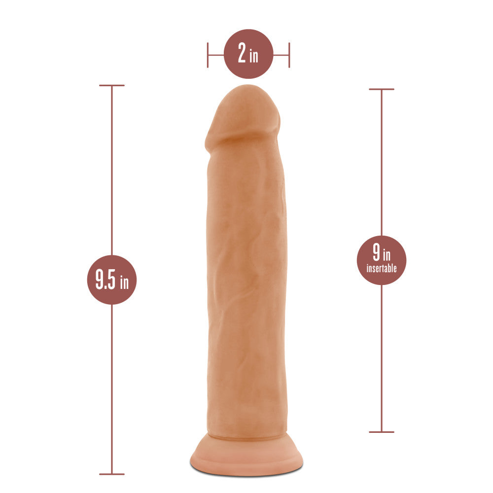 Au Naturel By Blush® | Carlos Realistic Mocha 9.5-Inch Long Dildo With Suction Cup Base、mySite、bottomscart