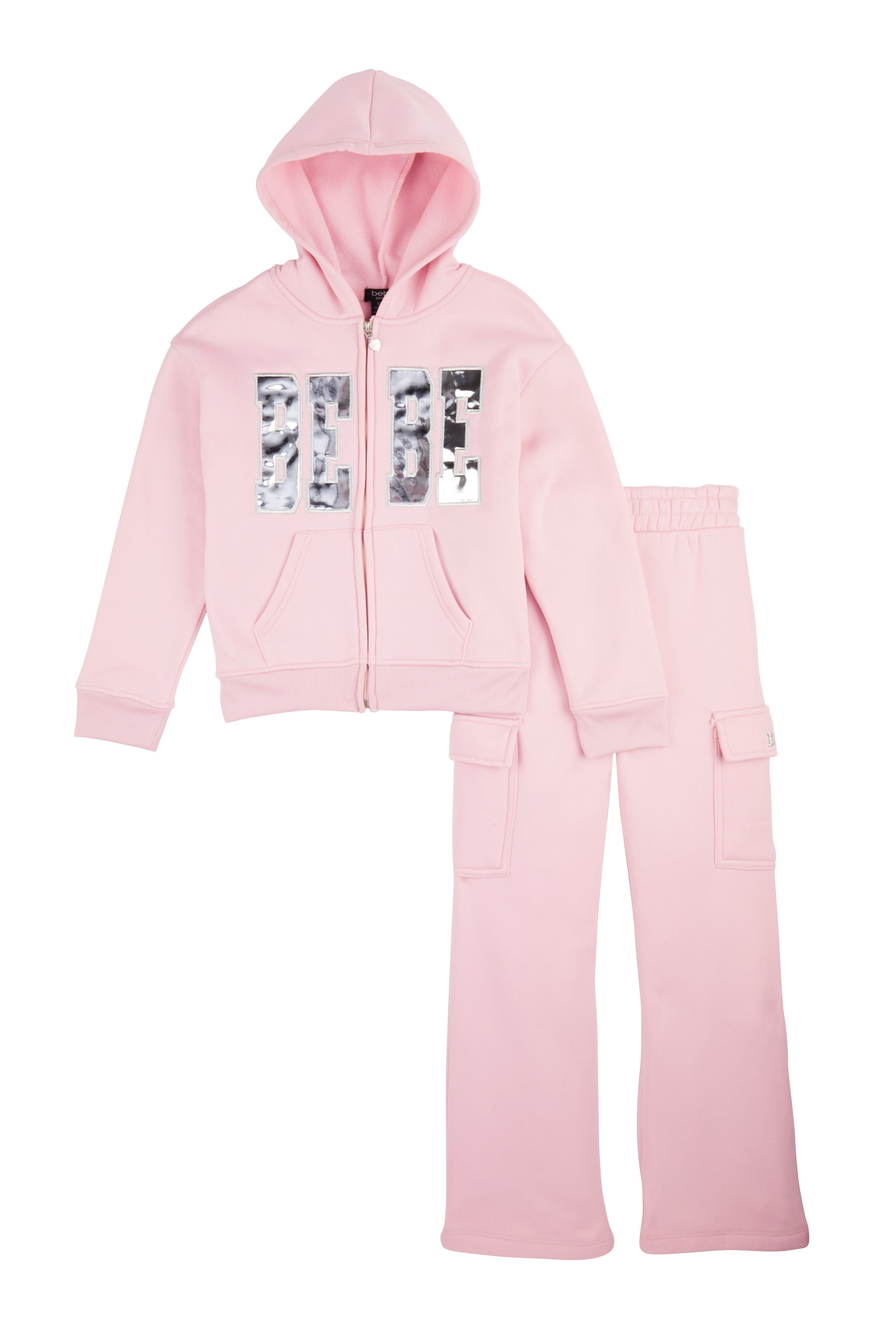 Girls Bebe Zip Front Hoodie and Cargo Sweatpants、mySite、camillekostekn