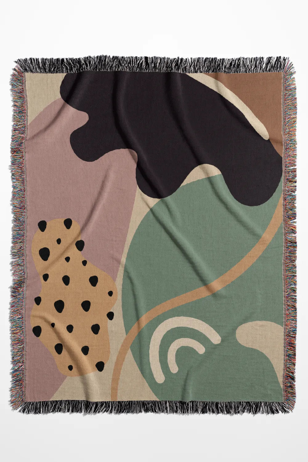 Retro-Futuristic Cotton Woven Throw Blanket、mySite、gigharbornorthrealestate