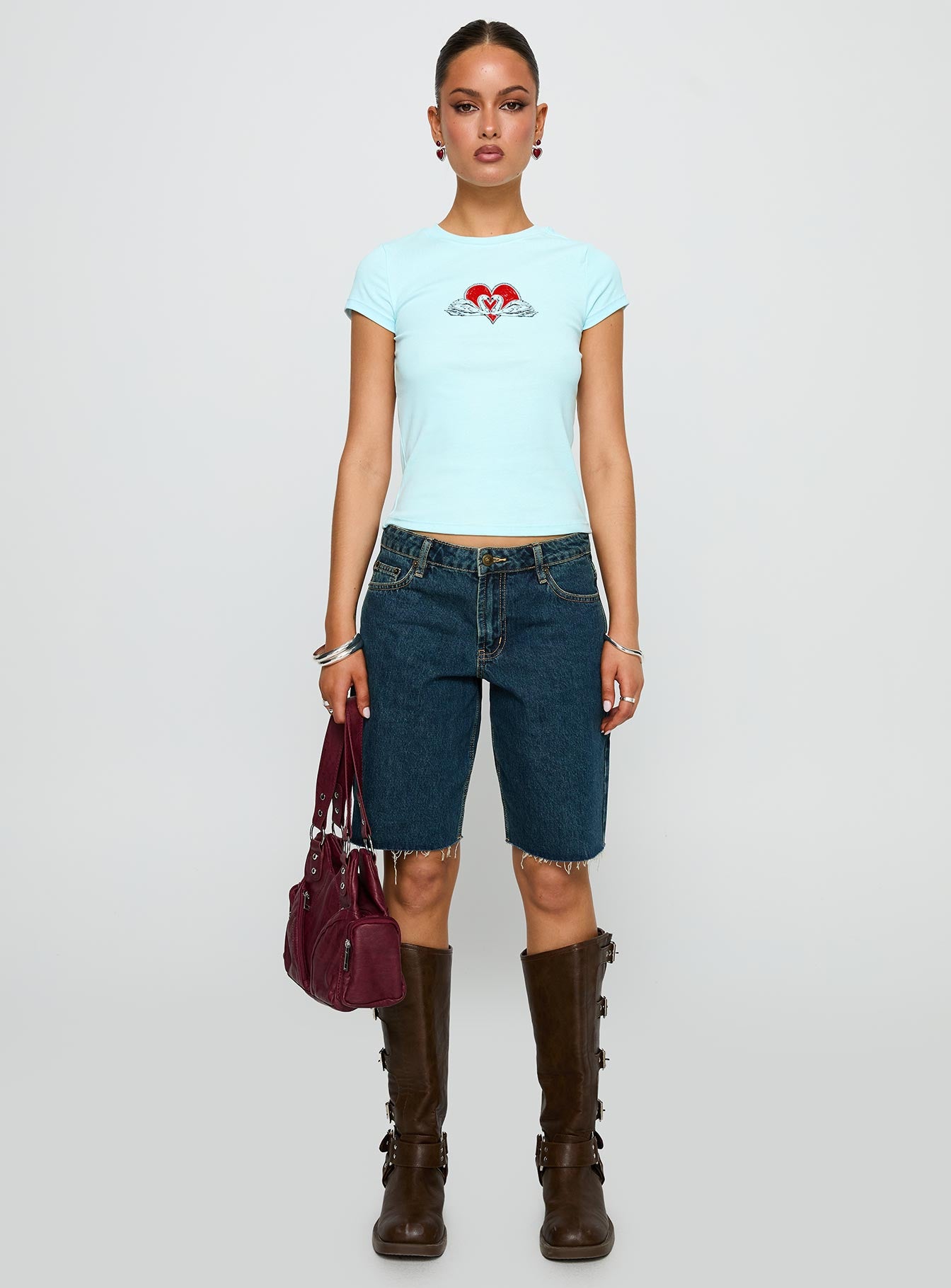 Sweet Swans Baby Tee Blue、mySite、solidvoid