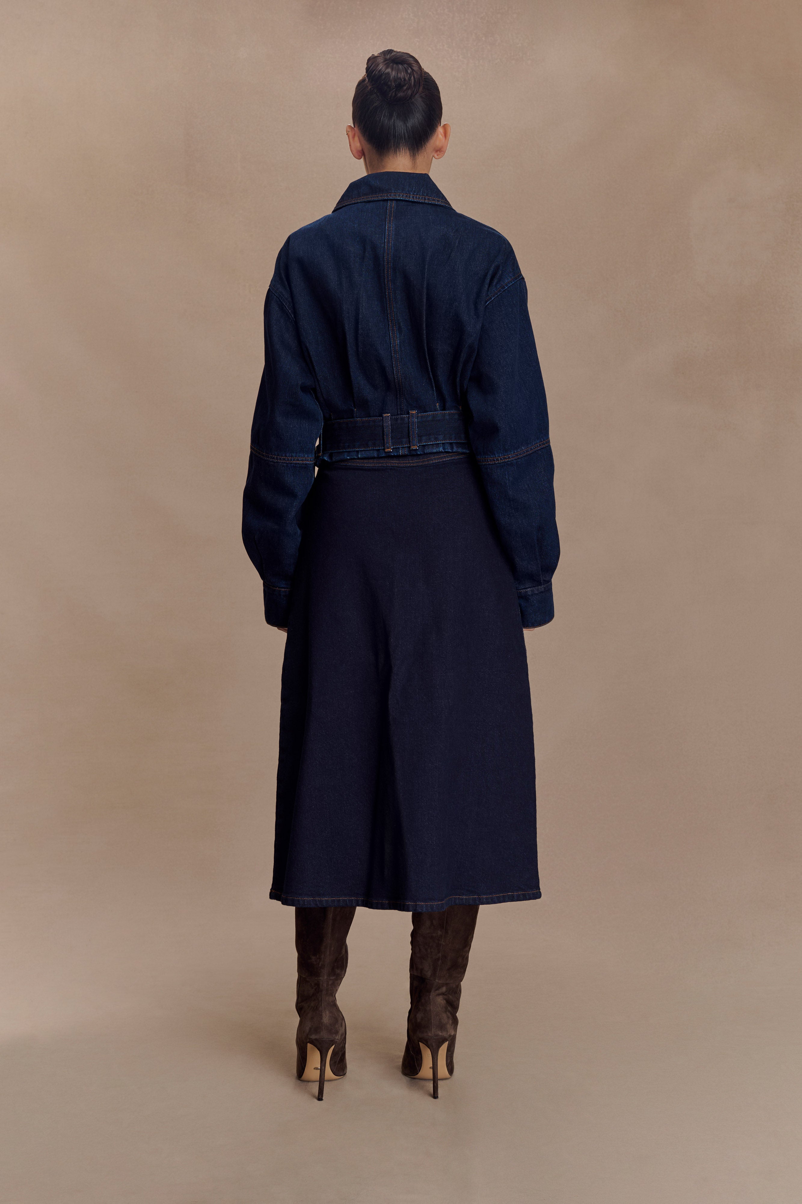 Fallon Cropped Denim Jacket - Indigo Blue、mySite、solidvoid