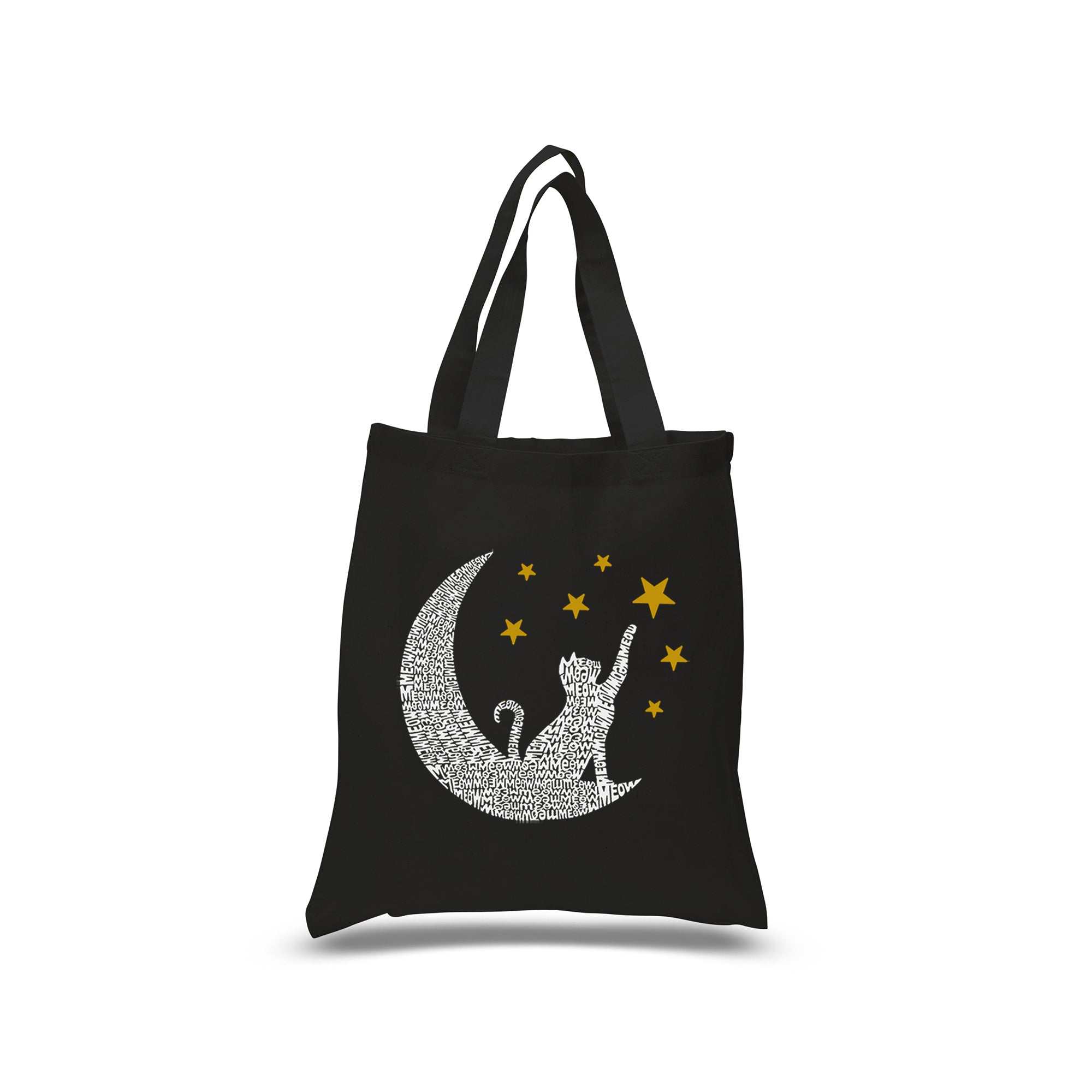 Cat Moon - Small Word Art Tote Bag、mySite、camillekostekn