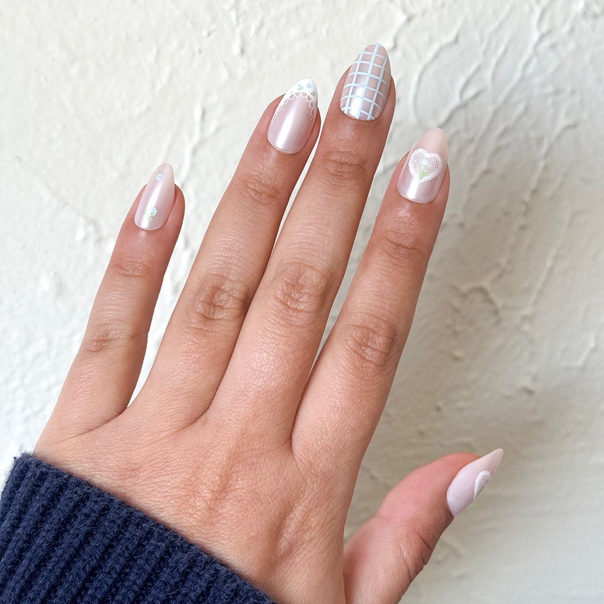 Coquette Country Mixed Pack - Press-On | Medium | Almond、mySite、solidvoid