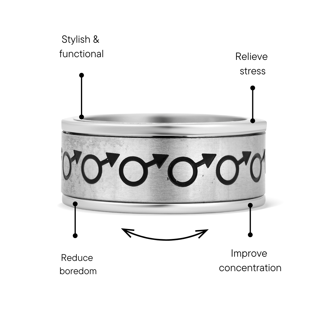 Male Symbol Spinner Stainless Steel Ring / DIS0017、mySite、dreamappss