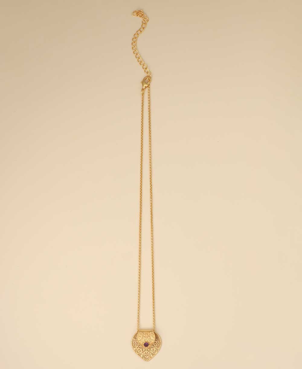 Birthstone Gemstone Gold Plated Brass Lotus Petal Mandala Necklace、mySite、topwebapps