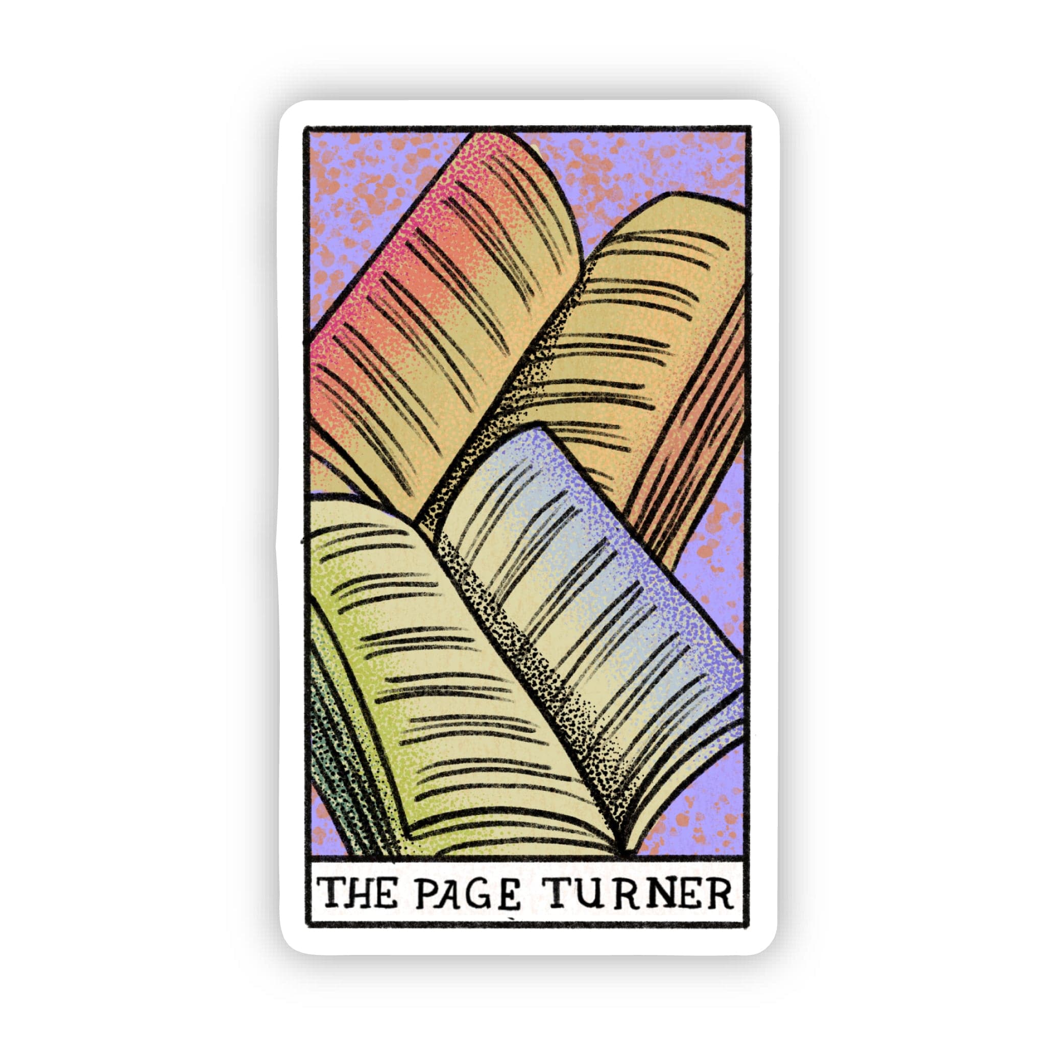  The Page Turner Book Tarot Card Sticker、mySite、ghnorth
