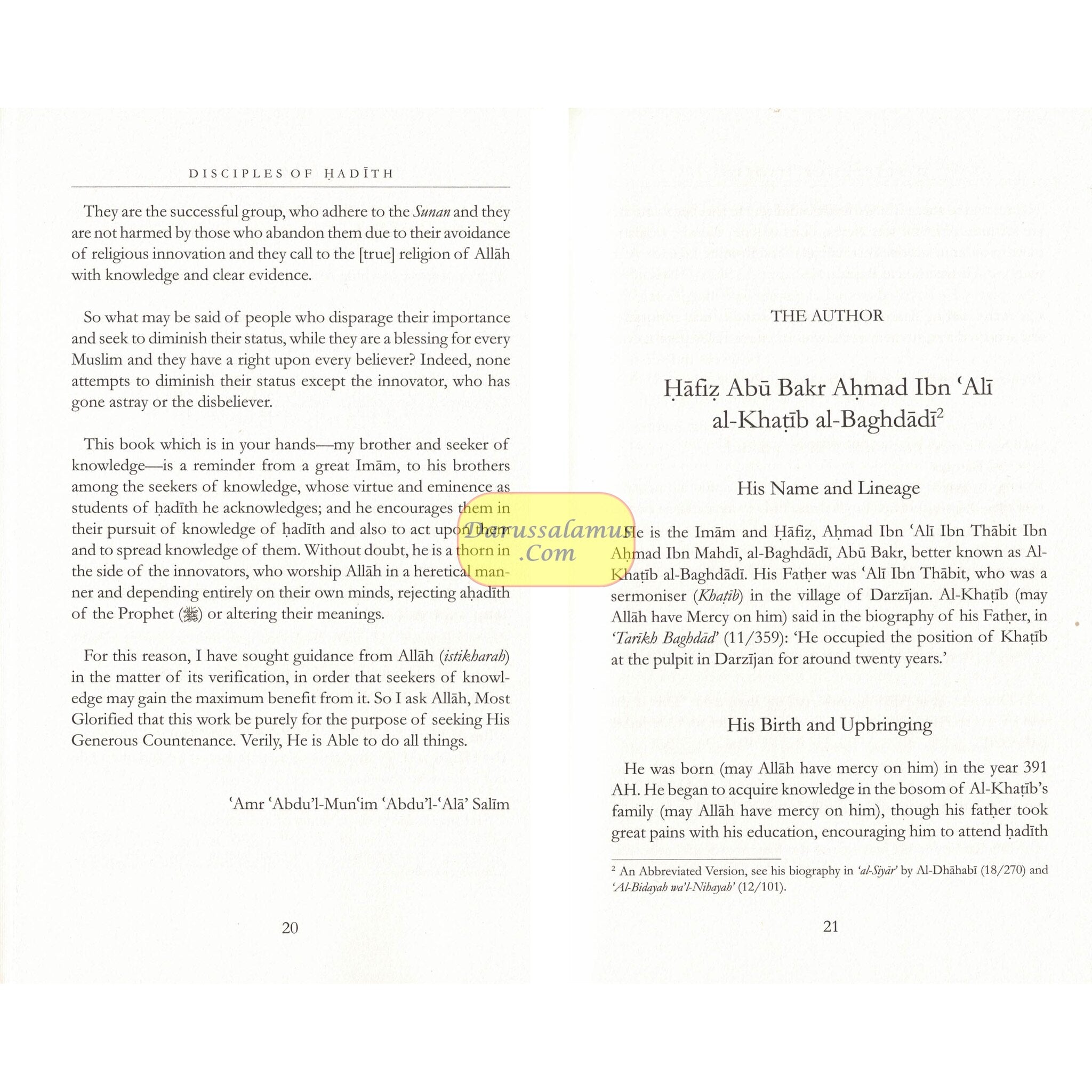 Disciples of Hadith: The Noble Guardians by Imam Al-Khatib al-Baghdadi、mySite、topwebapps