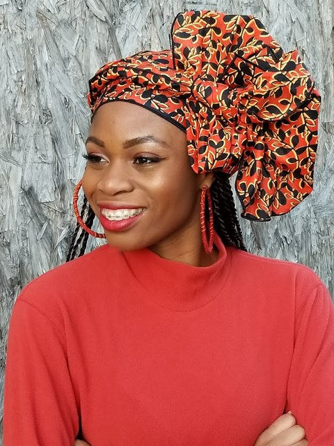 Leaf Branch African Print head wrap-DP3844H、mySite、solidvoid