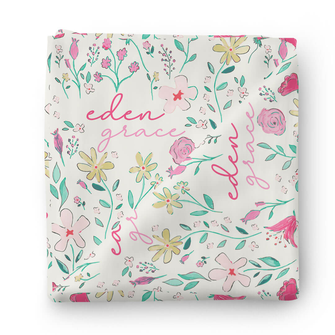  Paris Petals Personalized Swaddle Blanket、mySite、layawaytickets