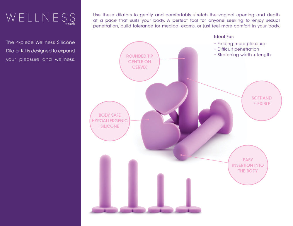Wellness By Blush™ | UltraSilk® Progressive 4-Piece Dilator Kit - Made with Puria™ Silicone、mySite、bottomscart
