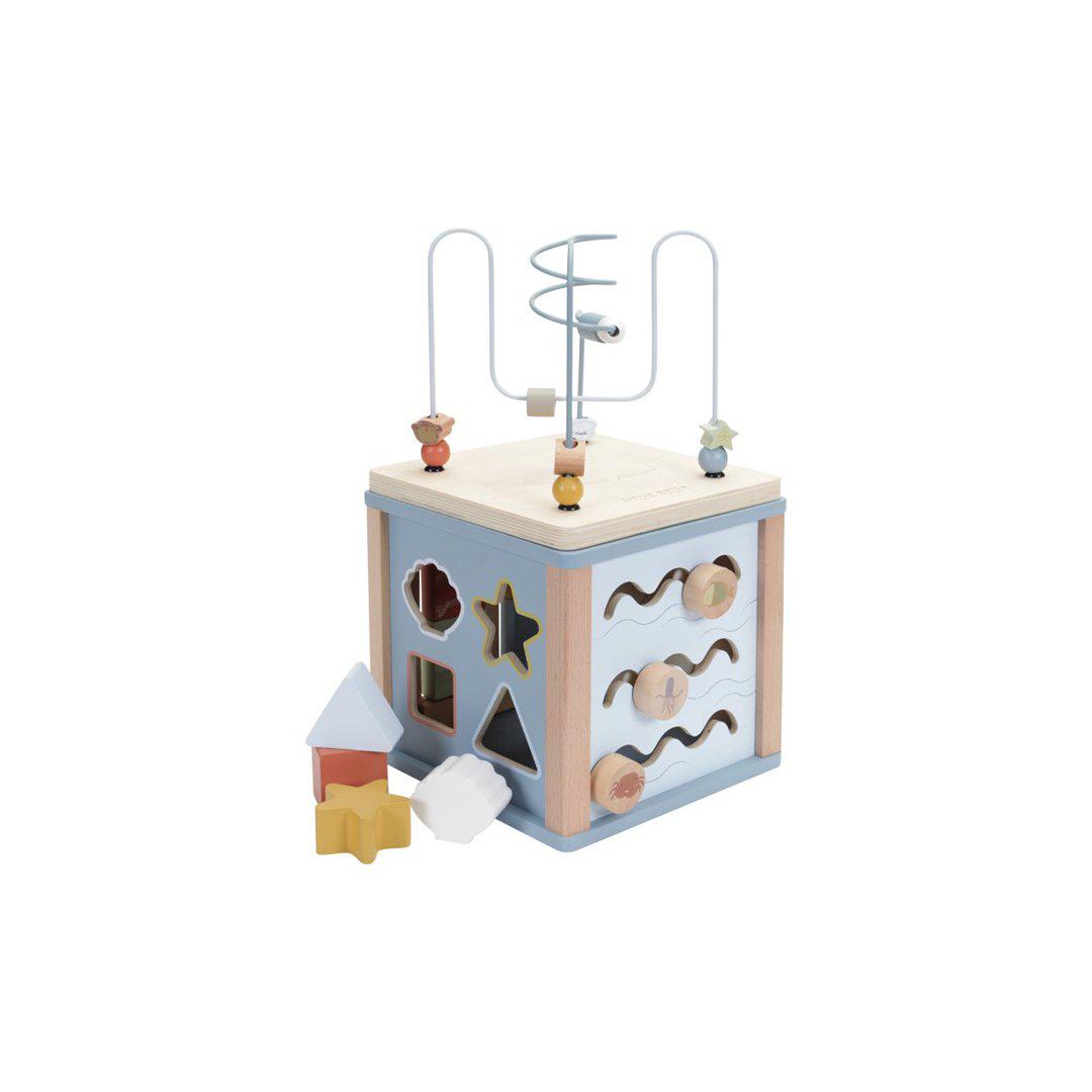  Little Dutch Wooden Activity Cube - Ocean Blue、mySite、merchandisen