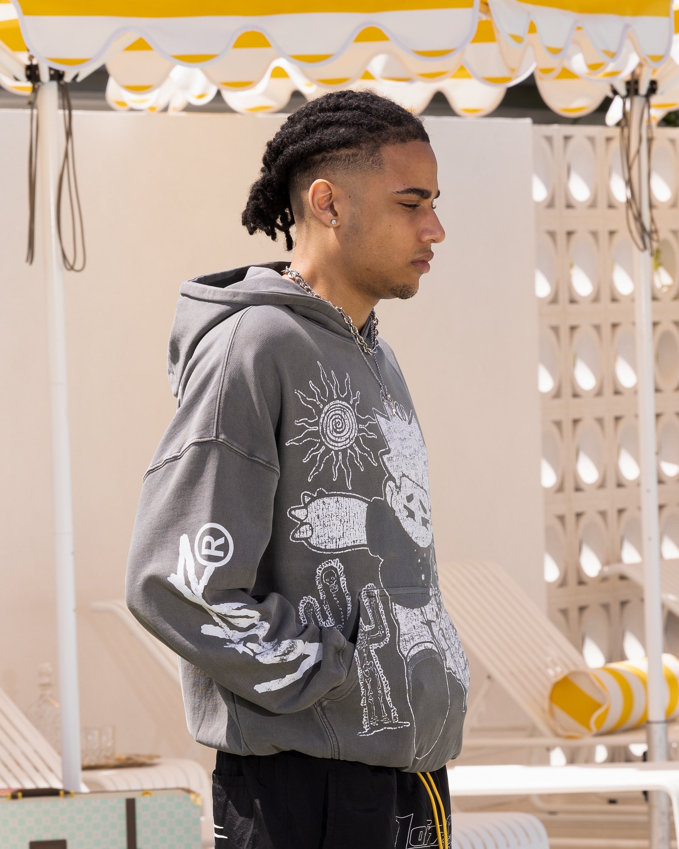 Loiter Midsummer Vintage Hoodie Charcoal、mySite、zt4zffjzw