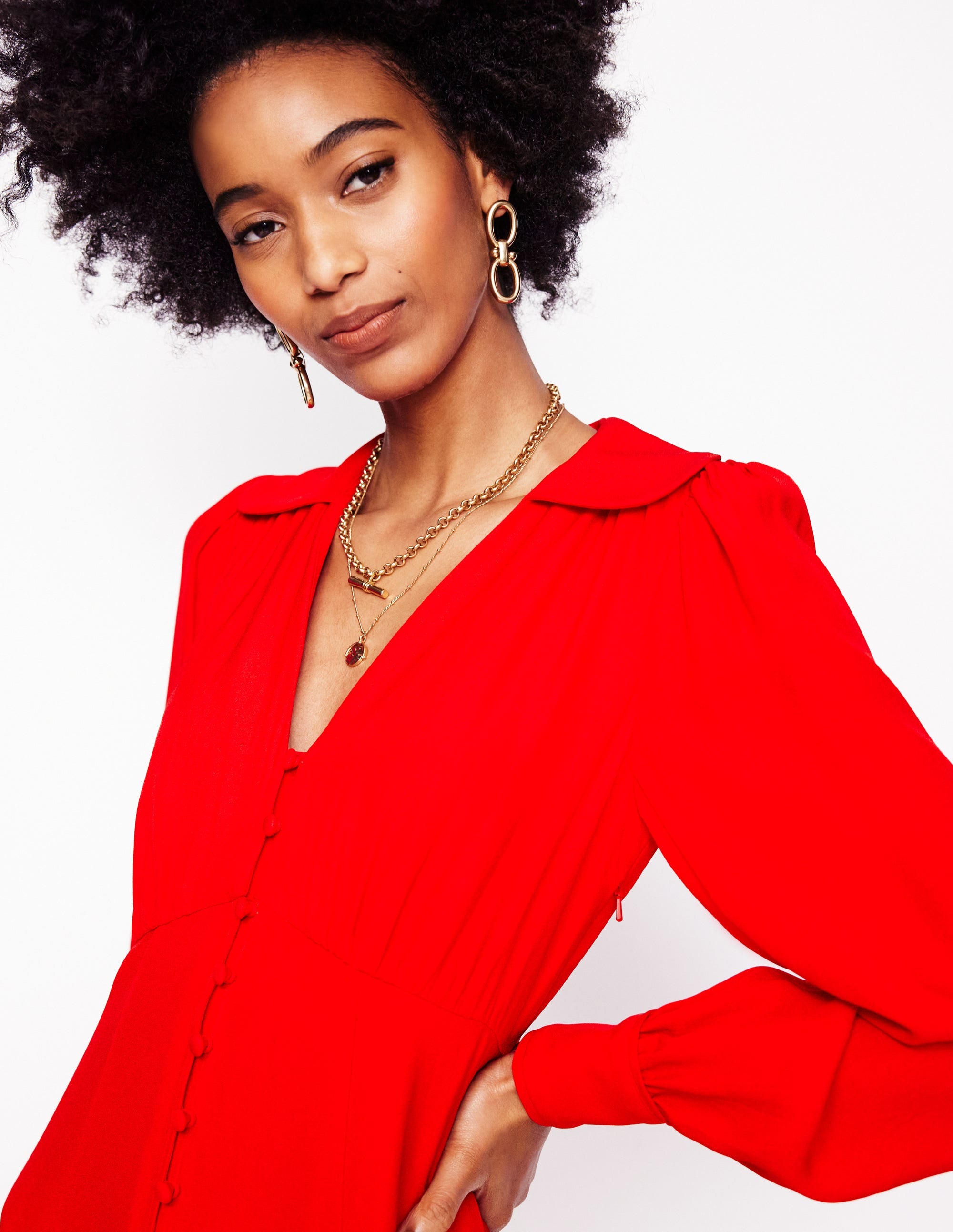  Scalloped Collar Tea Dress-Poppy Red、mySite、ashleygrahame