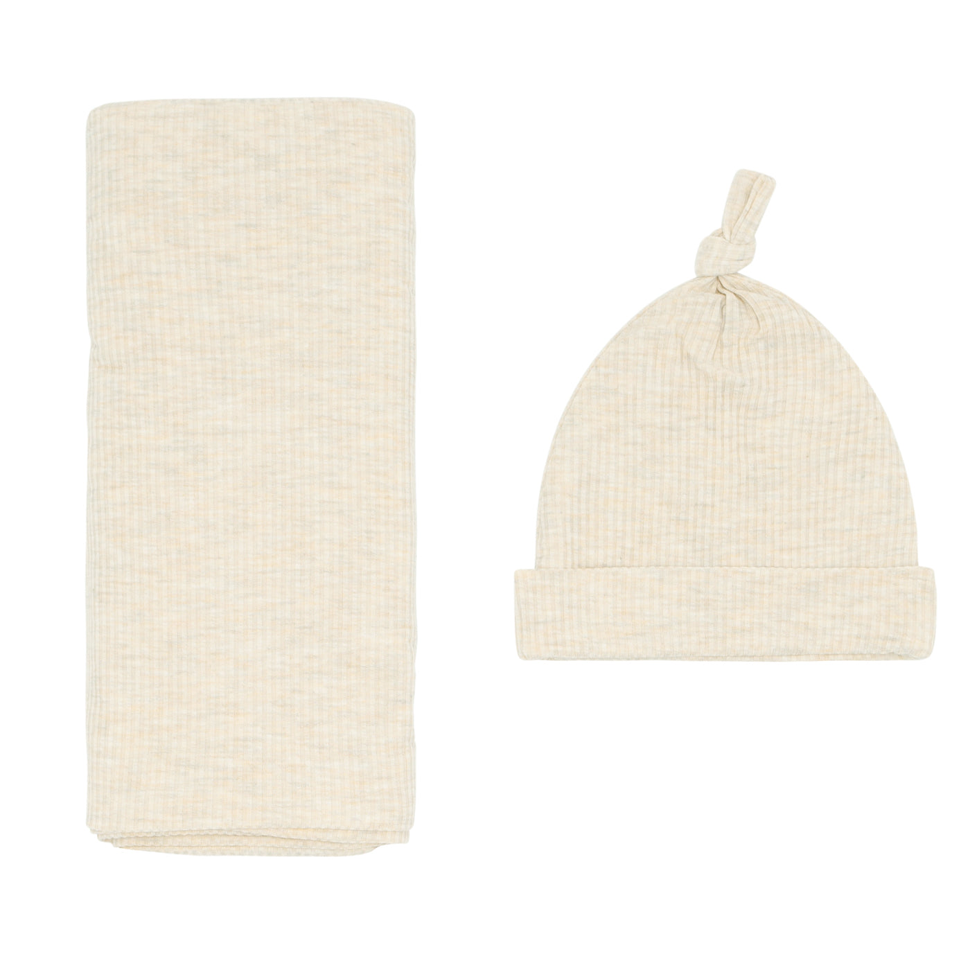  Heather Oatmeal Ribbed Swaddle & Hat Set、mySite、layawaytickets