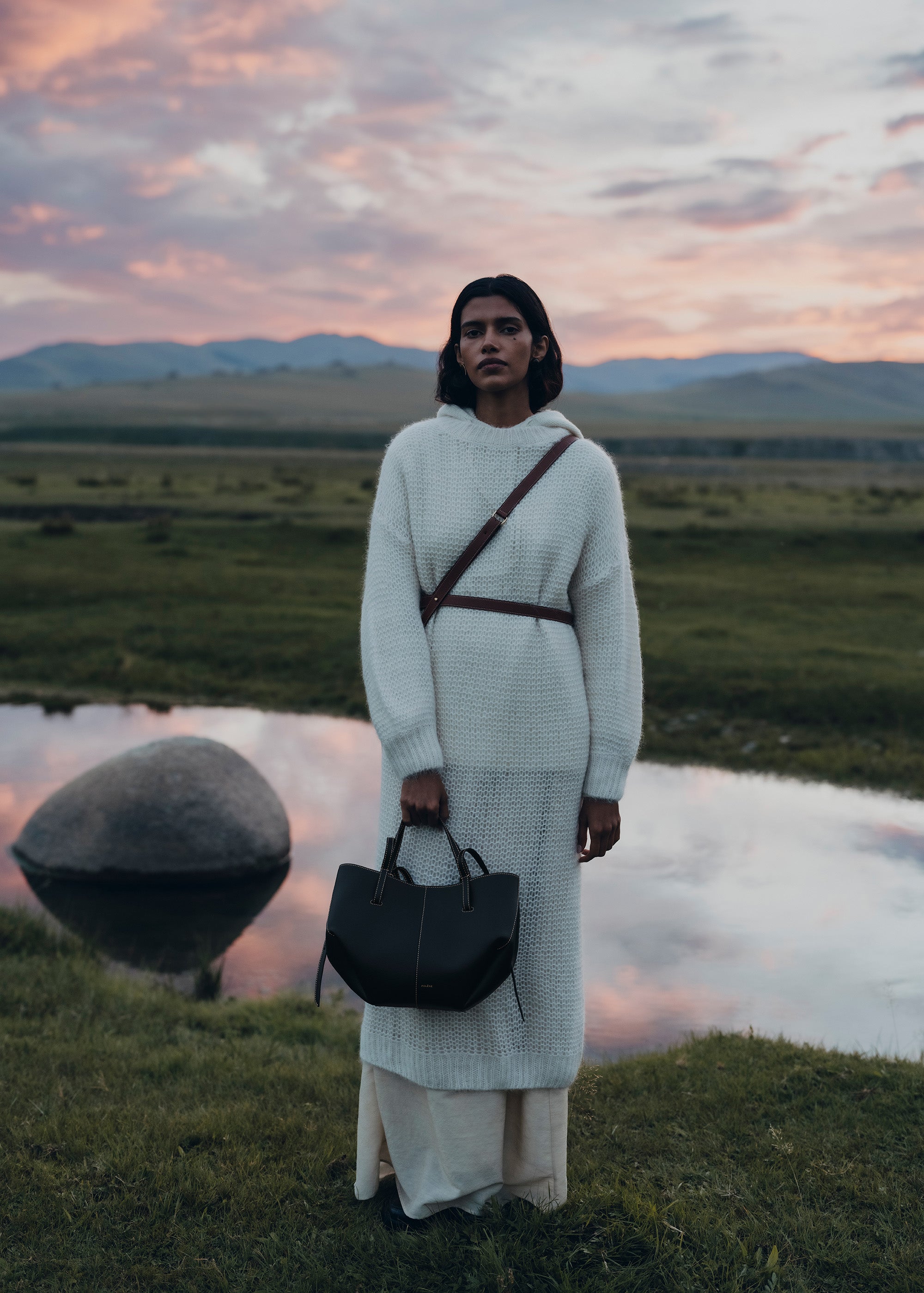 Cyme Mini - Noir Grain茅 Coutures crues、mySite、camillekostekn