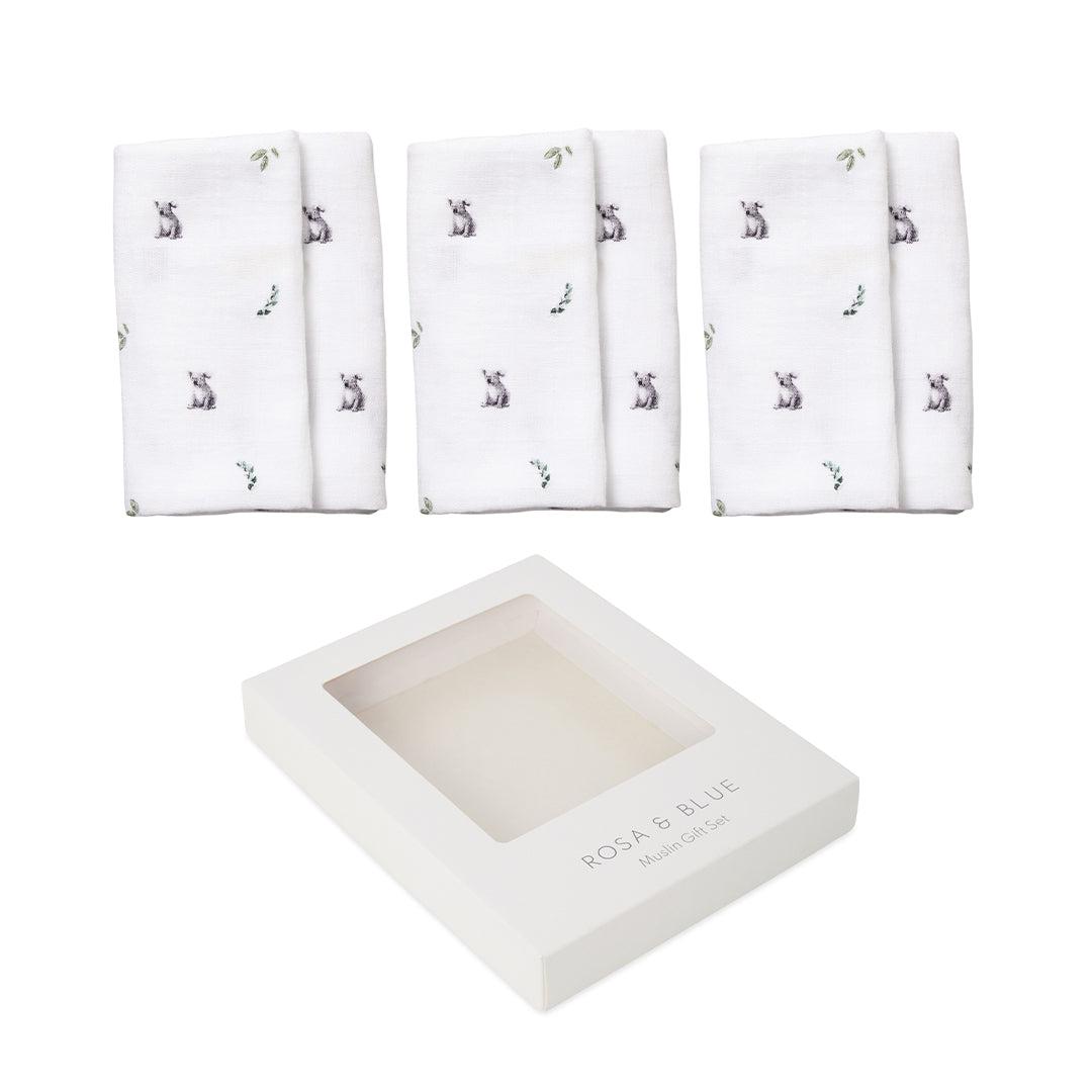  Rosa & Blue Muslin Squares - Koala - 3 Pack、mySite、merchandisen
