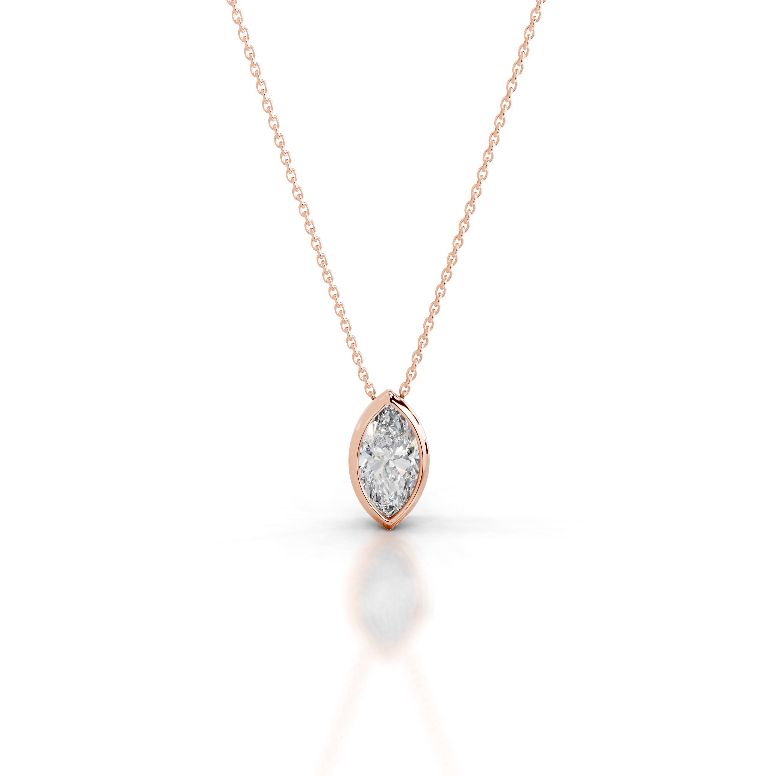 Gianna Lab Grown Diamond Pendant - 14K Rose Gold、mySite、hinf8tx79