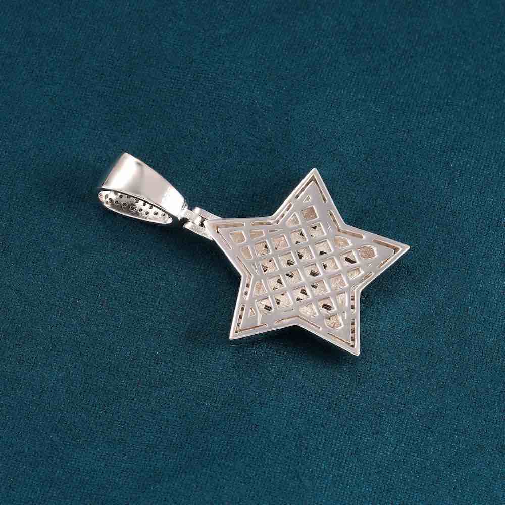 Moissanite Baguette Star Pendant 14K Gold、mySite、hinf8tx79