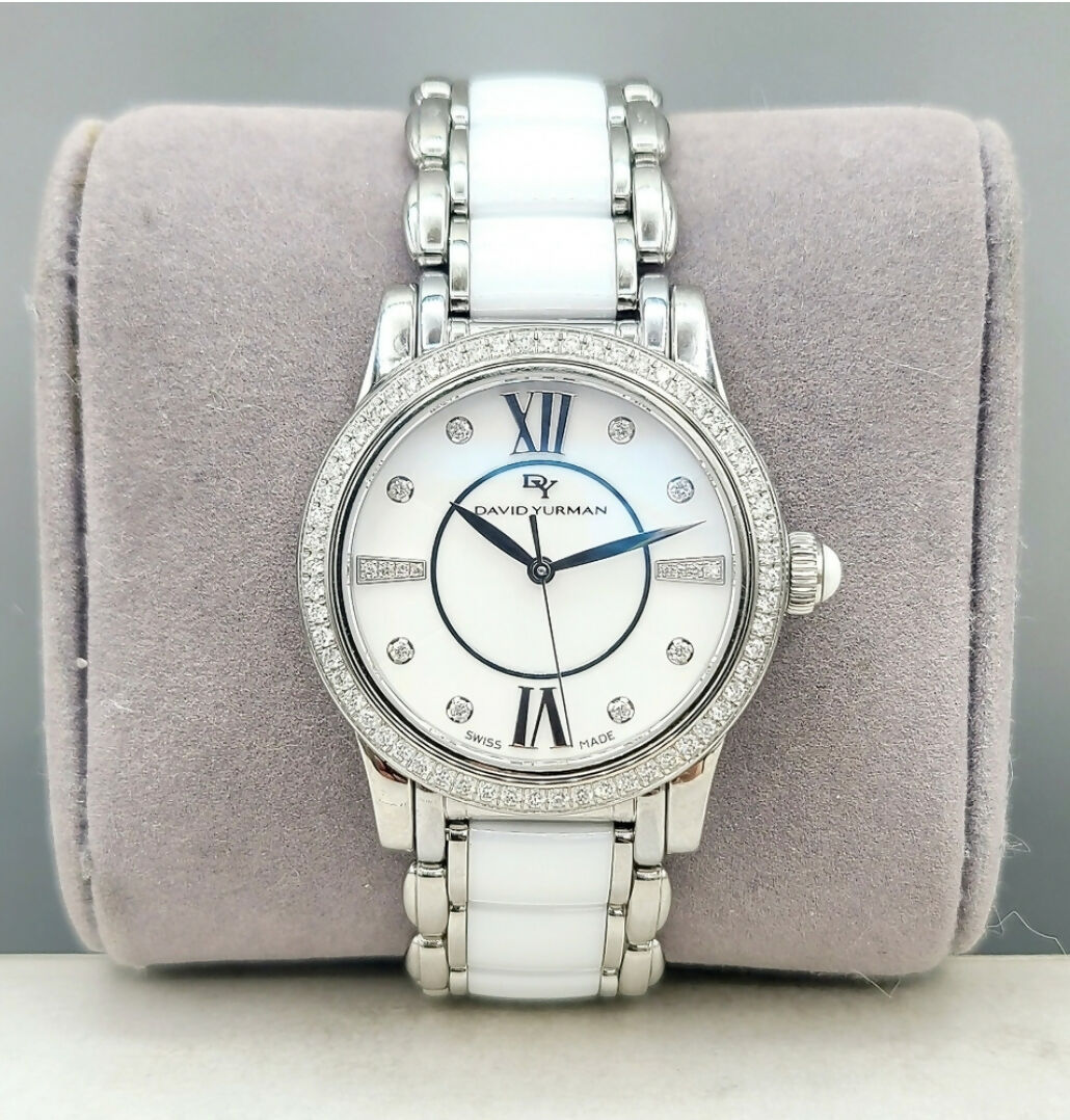 David Yurman Classic Quartz Watch 鈥?Ceramic & Diamond Bezel、mySite、hinf8tx79