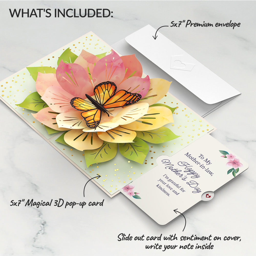 Monarch Butterfly Bloom Mother's Day Pop-Up Card and Sentiment Set for Mother-in-law、mySite、solidvoid