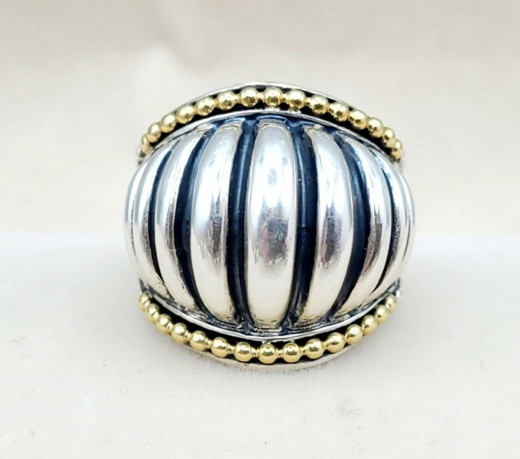 LAGOS Caviar Large Dome Ring With Gold、mySite、hinf8tx79