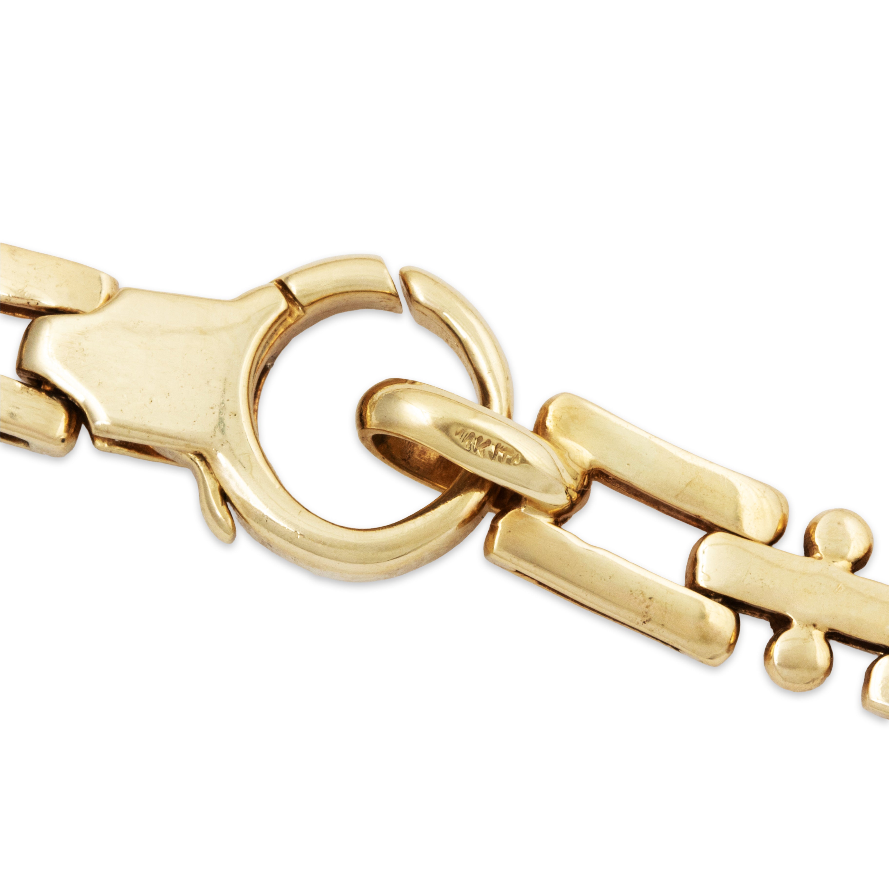 Vintage 14k Yellow Gold Unusual Link Chain Necklace 16、mySite、hinf8tx79