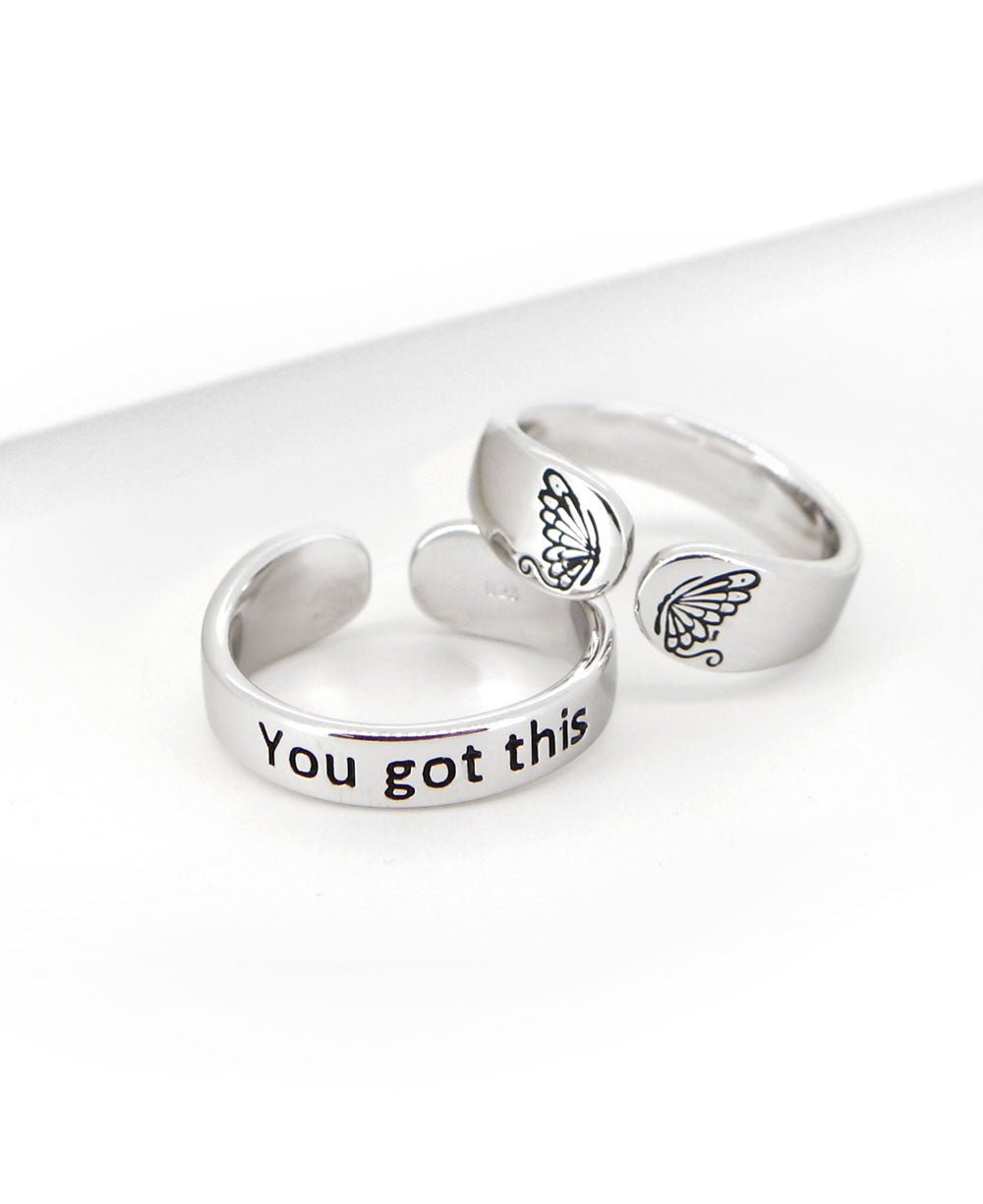 You Got This Sterling Silver Adjustable Inspirational Ring、mySite、topwebapps