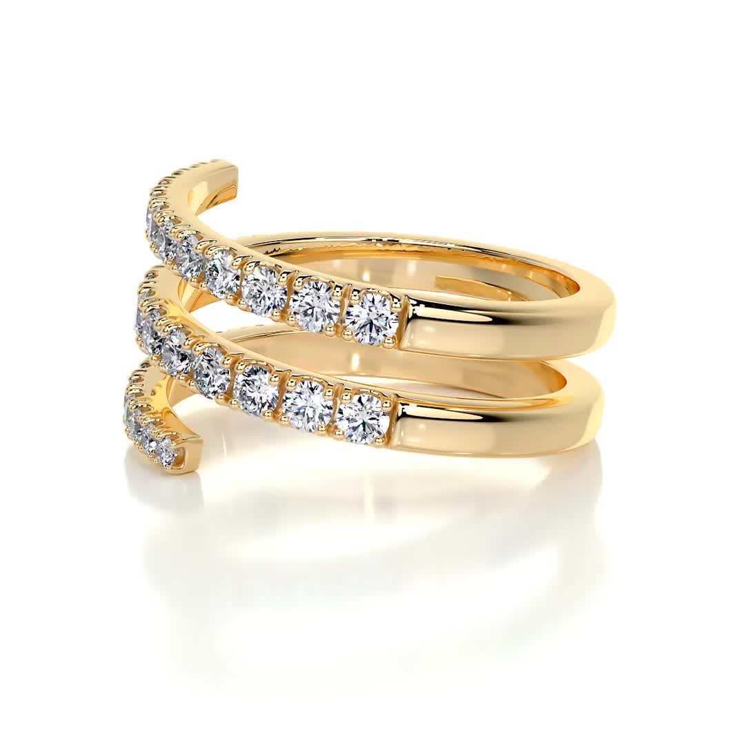 Carrie Diamond Wedding Ring (1 Carat) -18K Yellow Gold、mySite、hinf8tx79