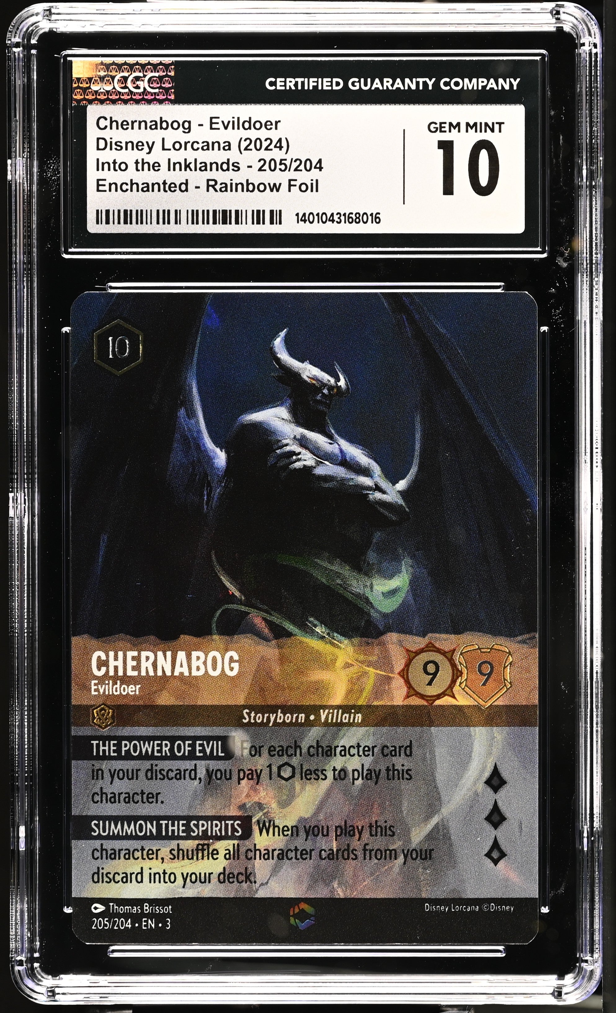 CGC 10 Chernabog - Evildoer (205/204) (Enchanted) Into the Inklands - 1401043168016、mySite、waistdrama