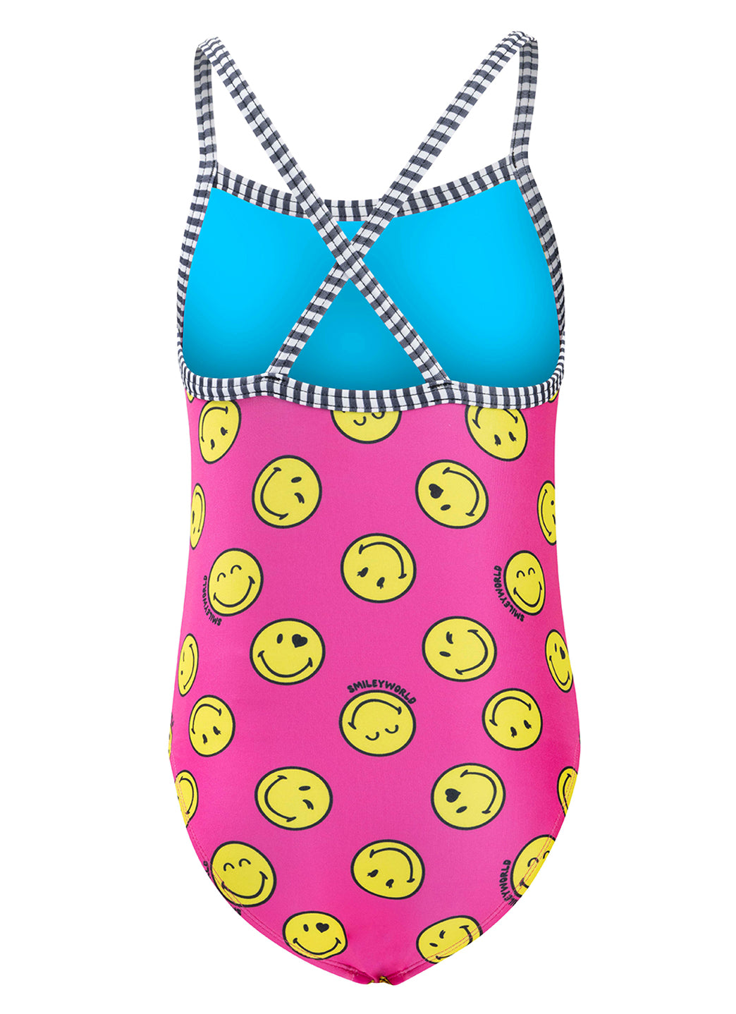 Dolfin Girls' Print Uglies X SmileyWorld One Piece Swimsuit (Big Kid)、mySite、noshort