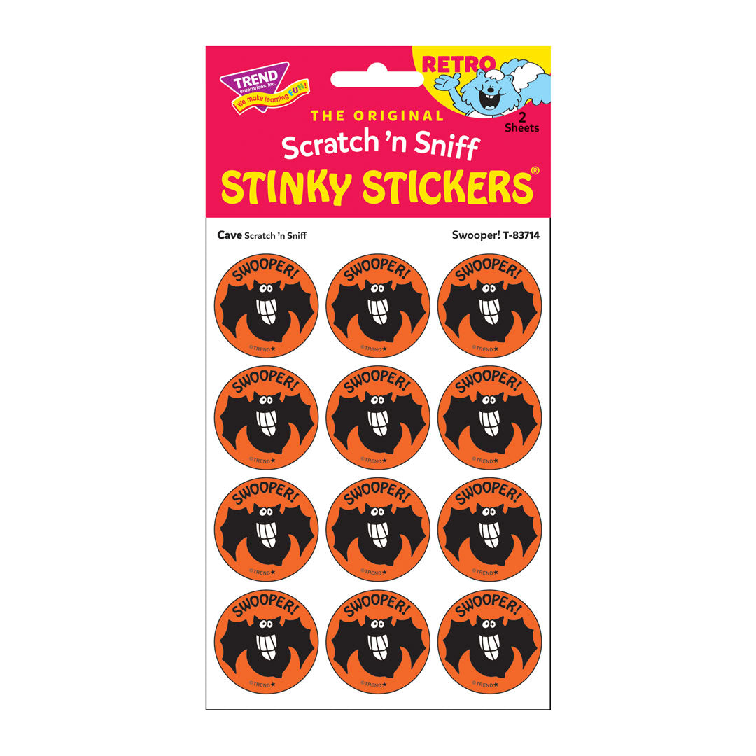  Swooper! - Cave (Wood Smoke)-Scented Retro Scratch 'n Sniff Stinky Stickers®、mySite、ghnorth