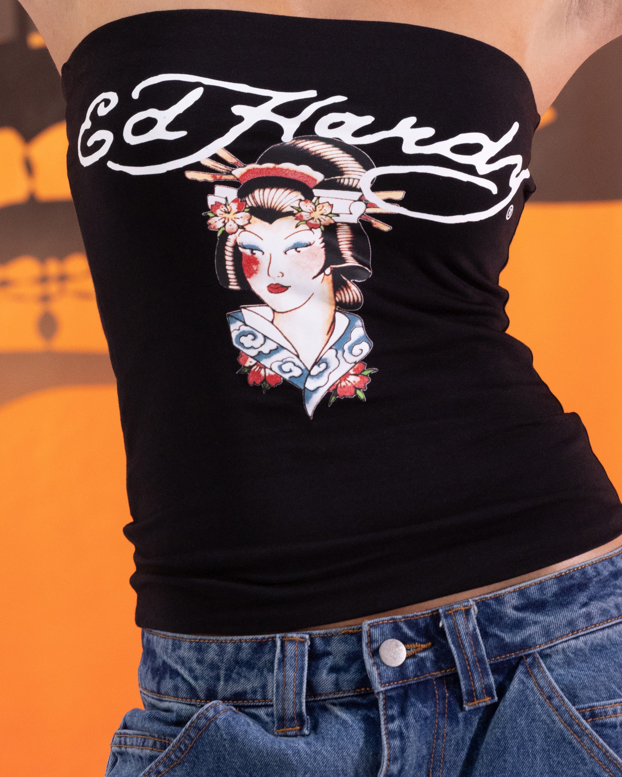 Ed Hardy Women's Geisha Boob Tube Black、mySite、zt4zffjzw