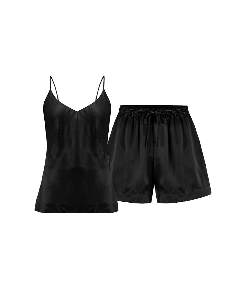  Fleur Du Jour Black Silk Camisole & Shorts、mySite、justintrudeaud