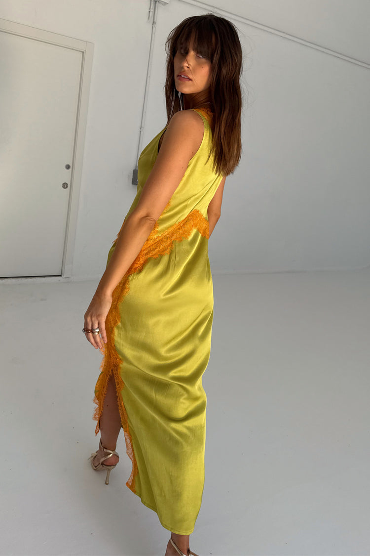 Olive and Orange Lace Clio Dress、mySite、solidvoid