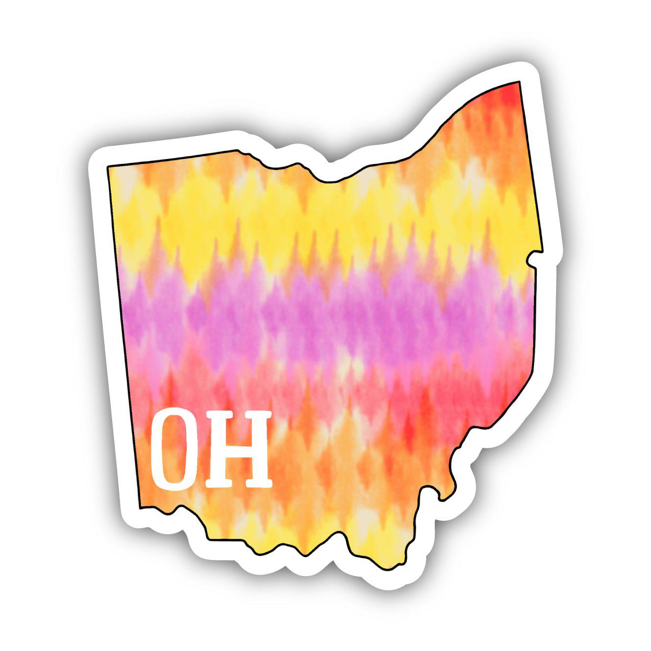  Ohio Tie Dye Stripes Sticker、mySite、elrpsem3k