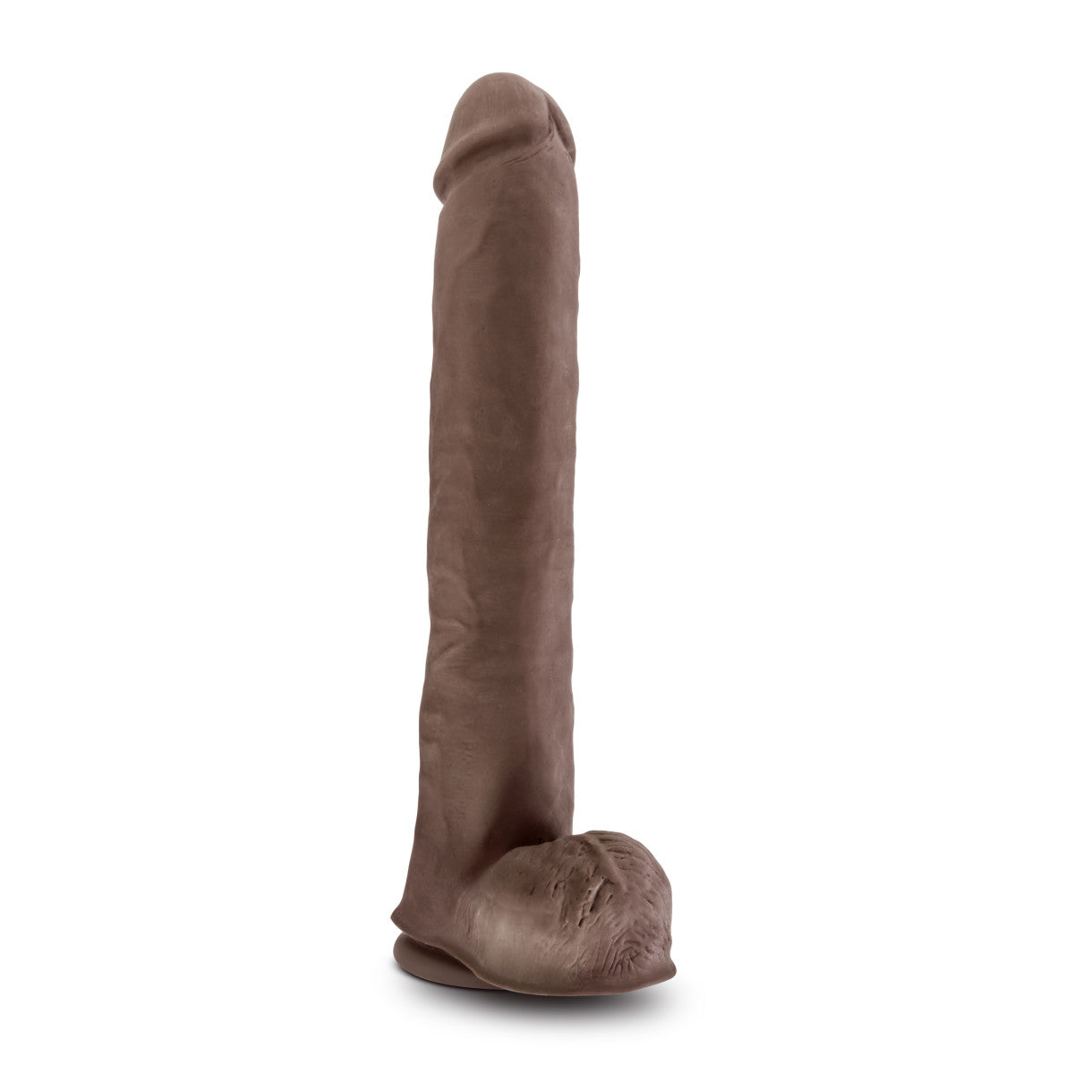 Au Naturel By Blush® | Daddy Realistic Chocolate 14-Inch Long Dildo With Balls & Suction Cup Base、mySite、bottomscart