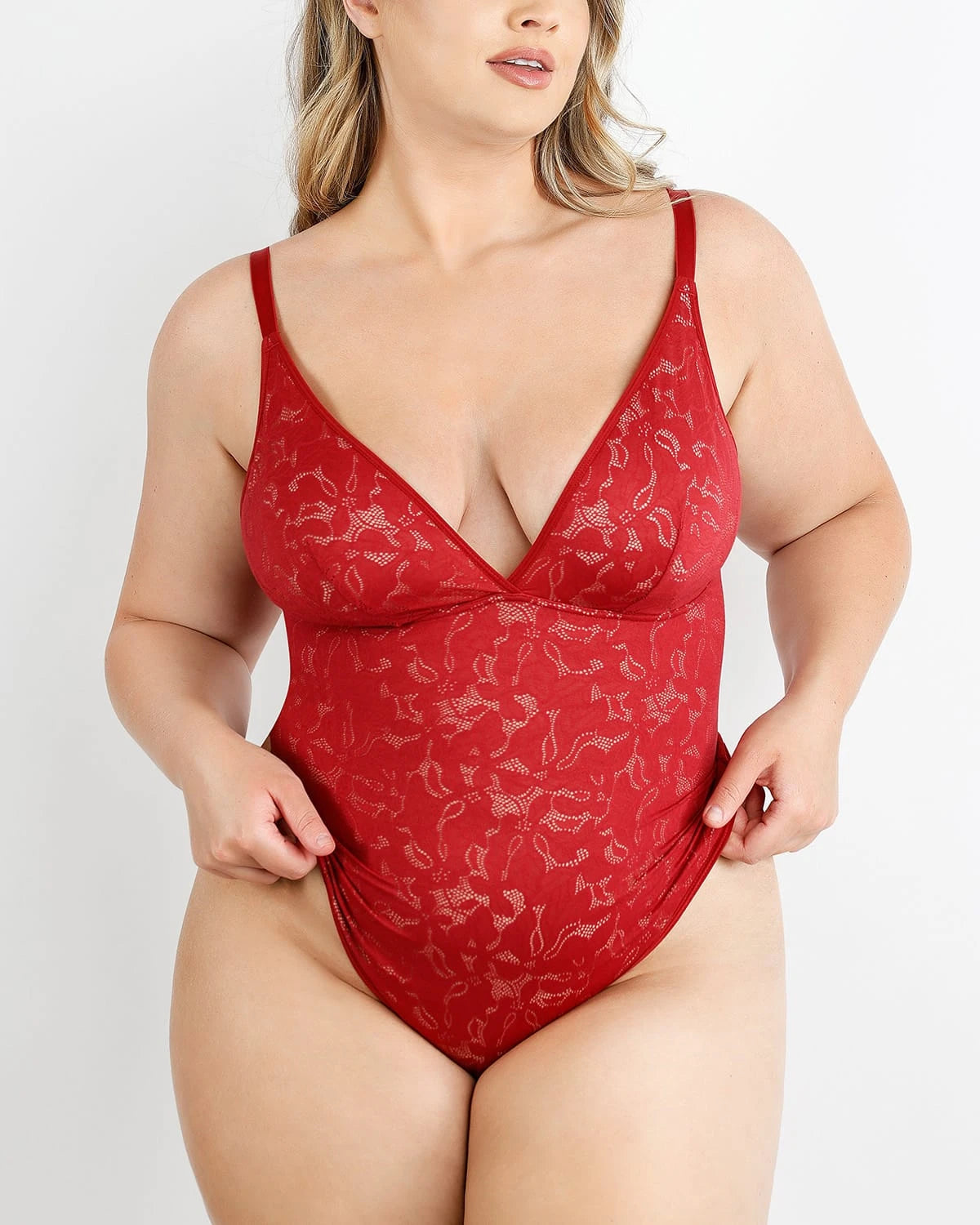 Lace Glamour Leavy Florals Cami Thong Bodysuit、mySite、bengalsvssteelers