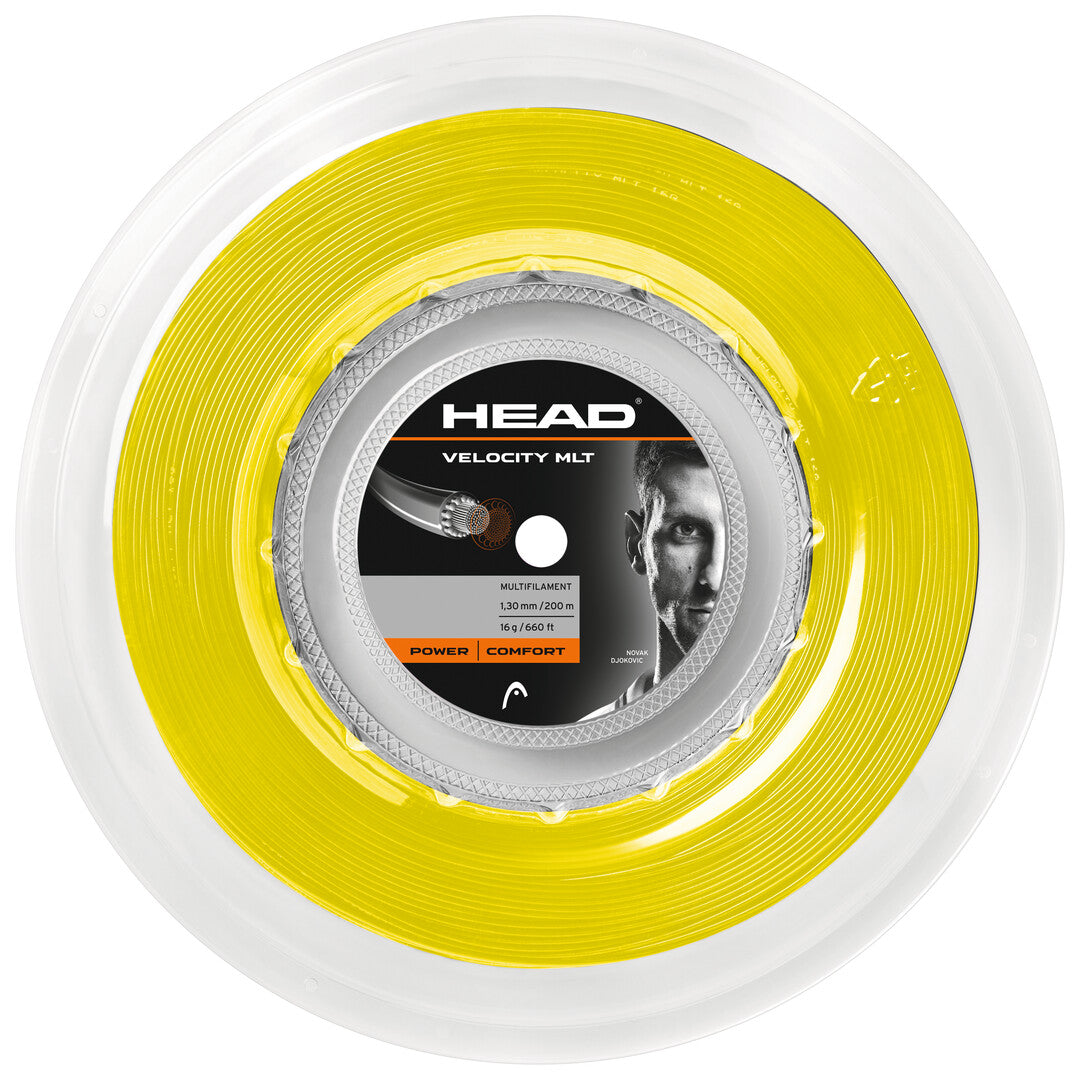 Head Velocity MLT 16/1.30 Tennis String Reel (Yellow)