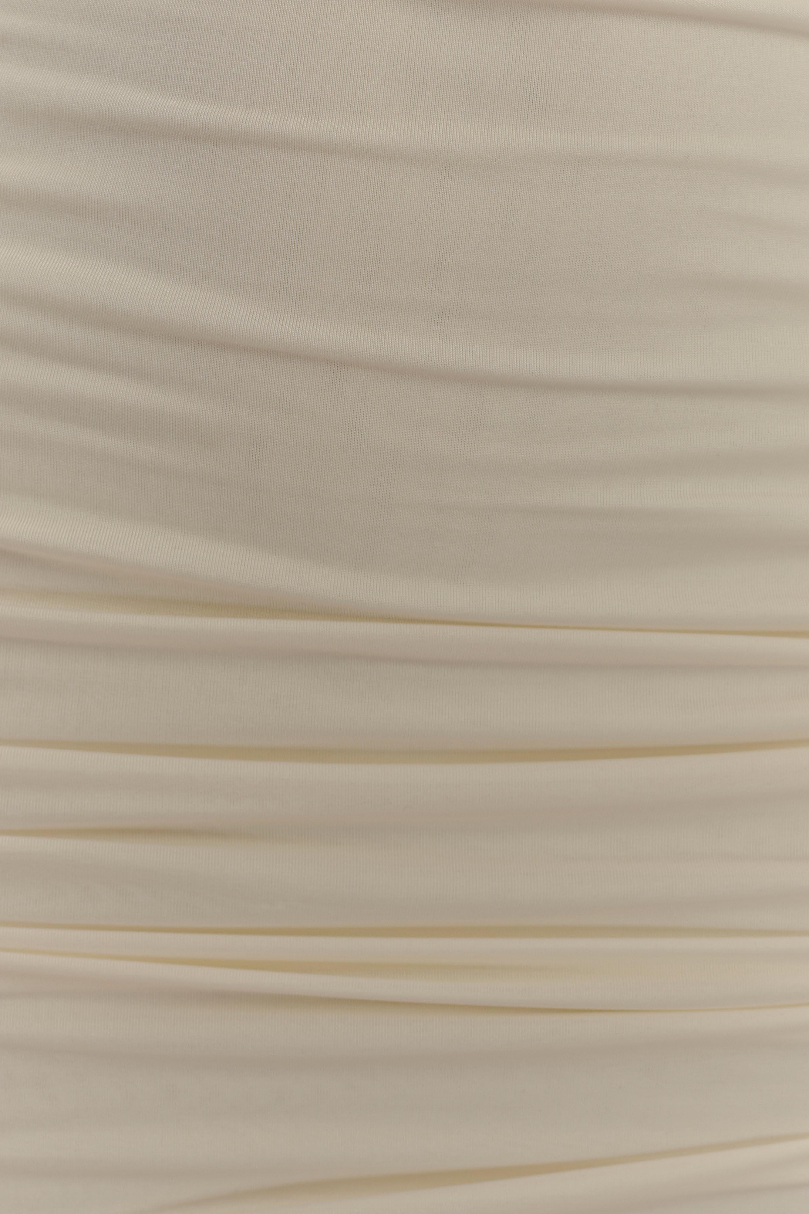 Mariposa Slinky Halter Mini Dress - Ivory、mySite、solidvoid