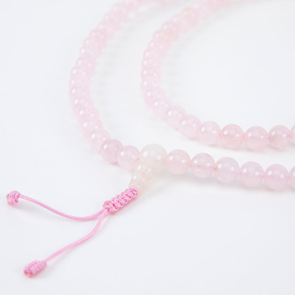 Simple Rose Quartz Mala Necklace、mySite、topwebapps