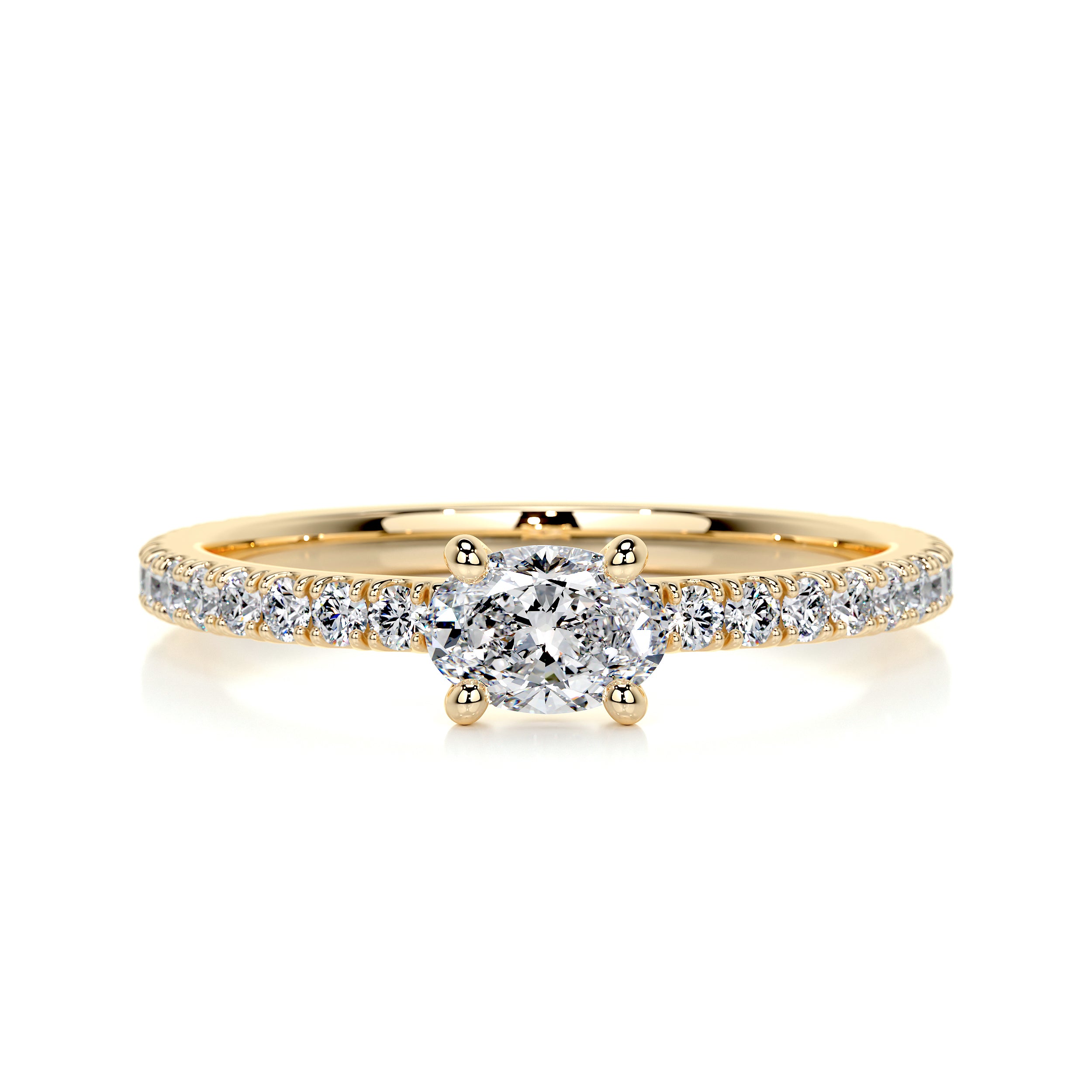 Chloe Oval Stacking Ring (0.55 Carat) -18K Yellow Gold、mySite、hinf8tx79