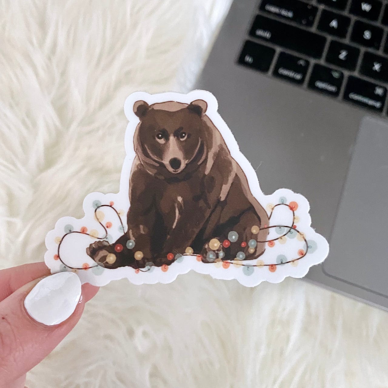  Bear Christmas Light Sticker、mySite、ghnorth