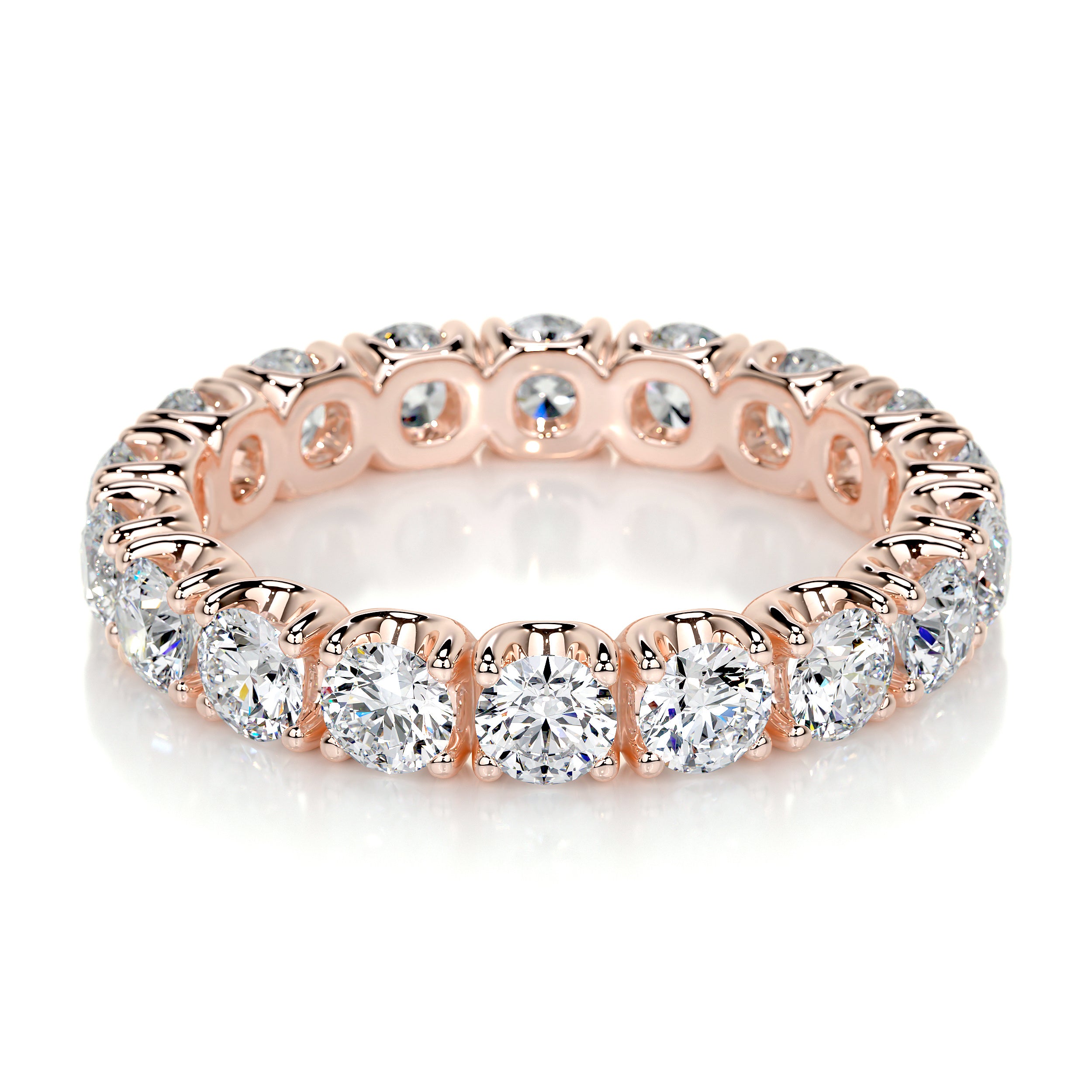Trinity Lab Grown Eternity Wedding Ring (2.4 Carat) -14K Rose Gold、mySite、hinf8tx79